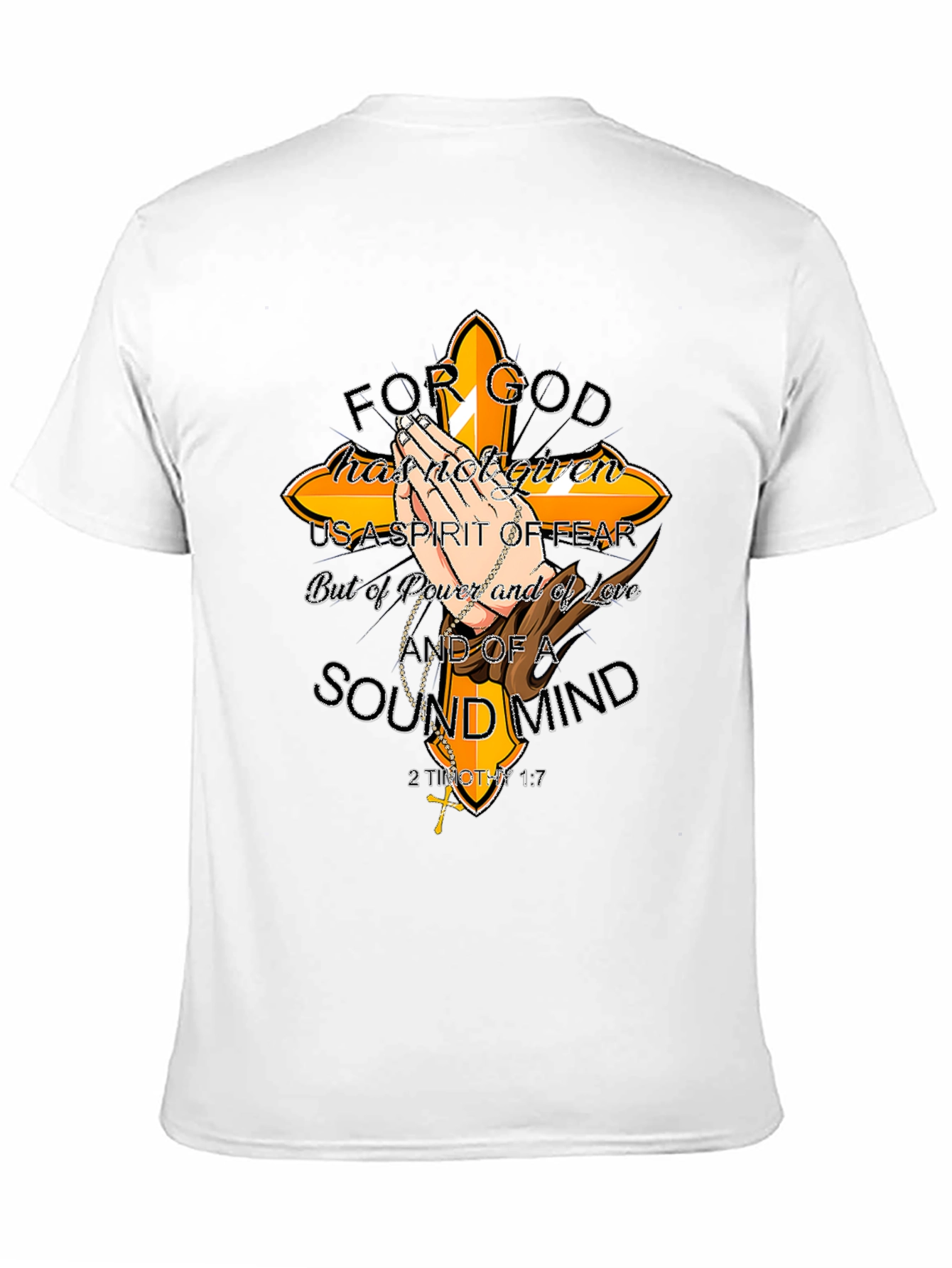 Camiseta Cristiana Negra: Espíritu y Amor