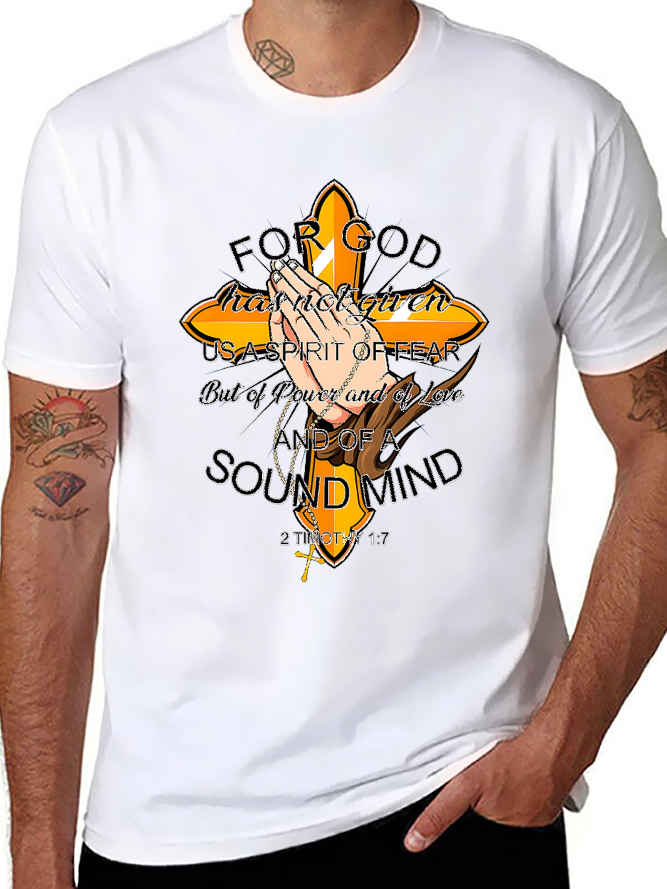 Camiseta Cristiana Negra: Espíritu y Amor