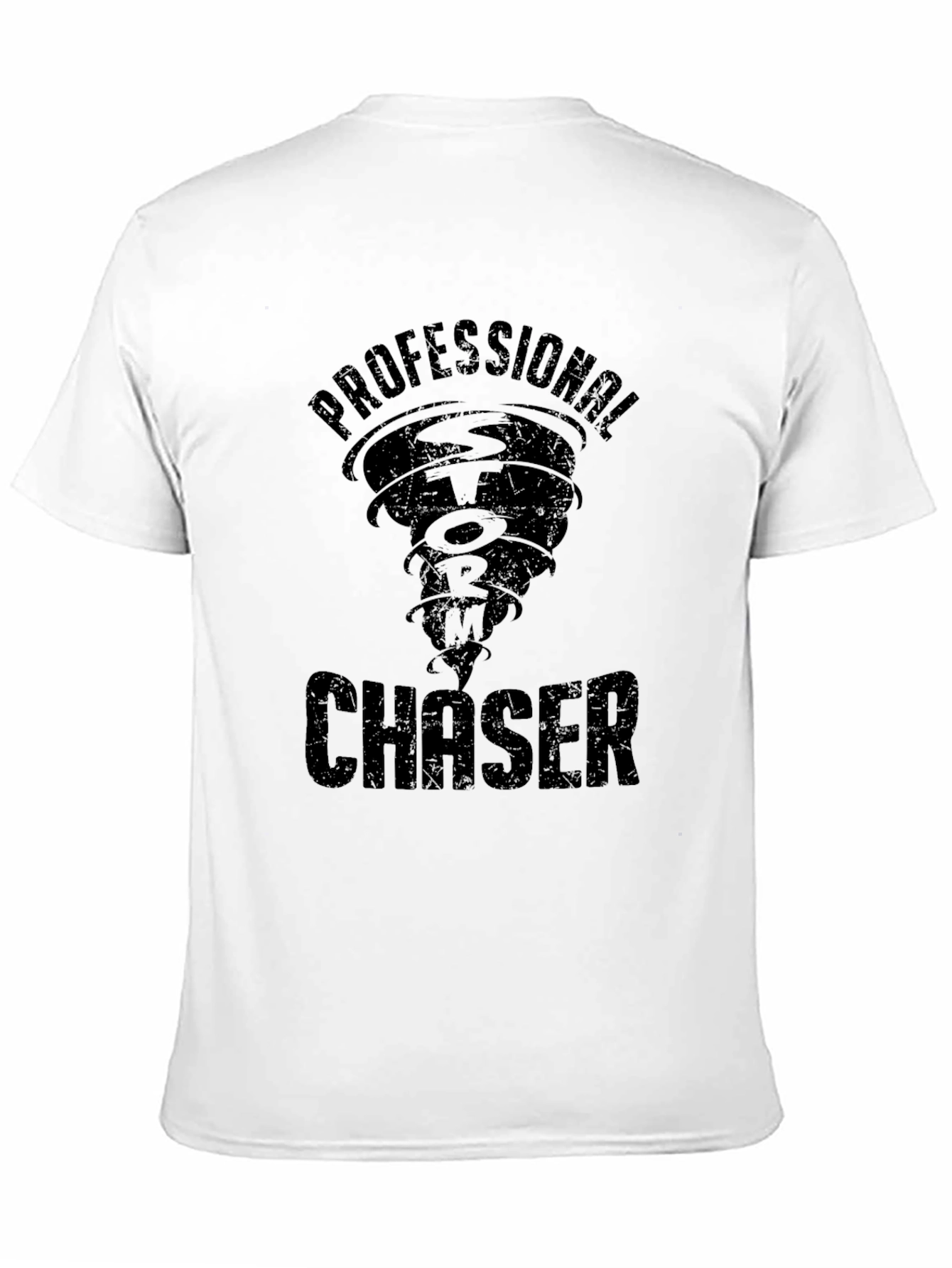 Camiseta Negra Cazador de Tormentas Profesional