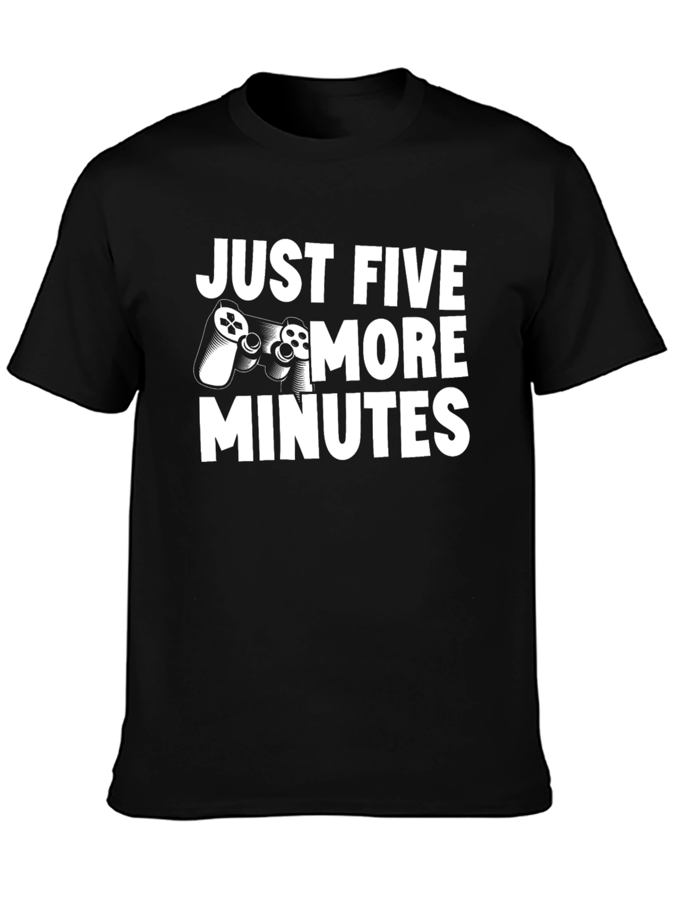 Camiseta Negra Sólo Cinco Minutos Más Gamer