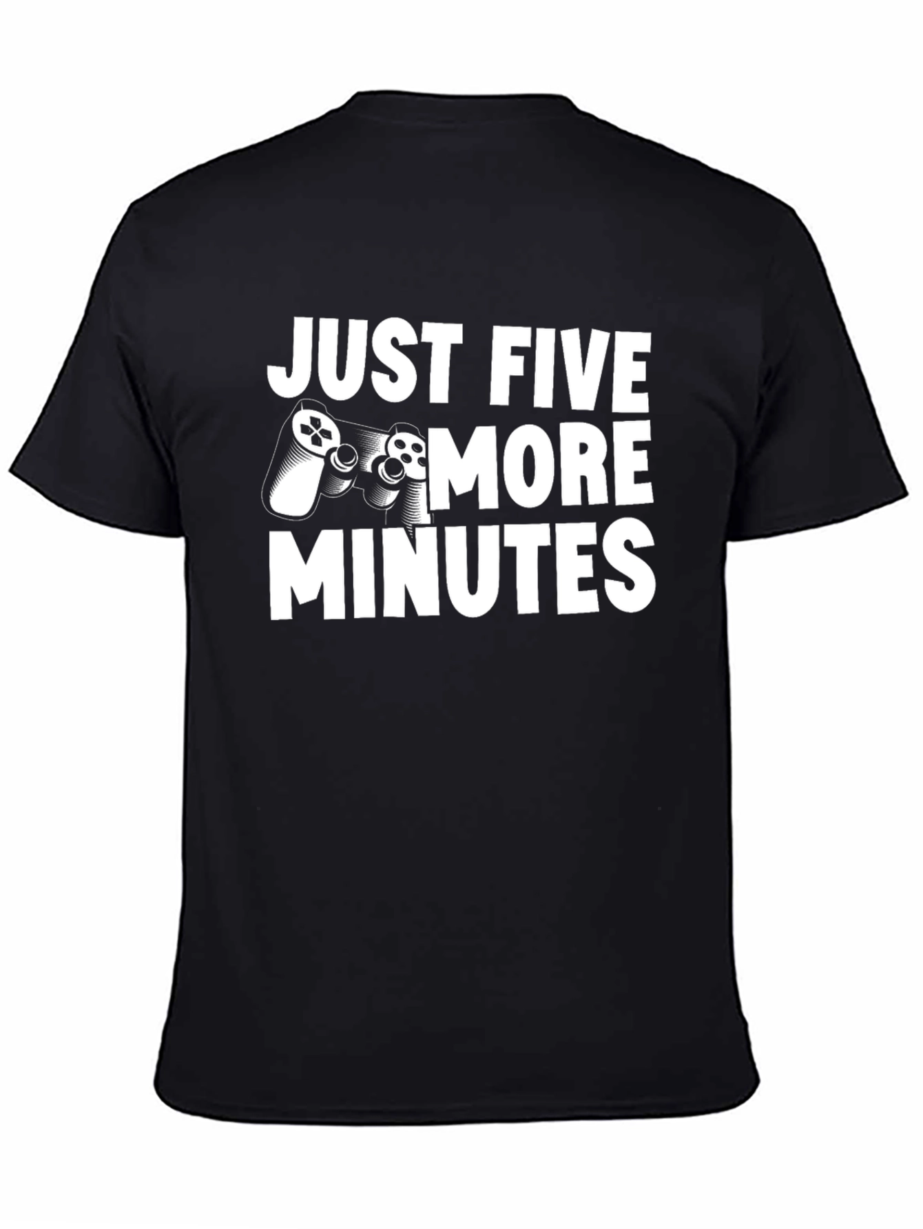 Camiseta Negra Sólo Cinco Minutos Más Gamer