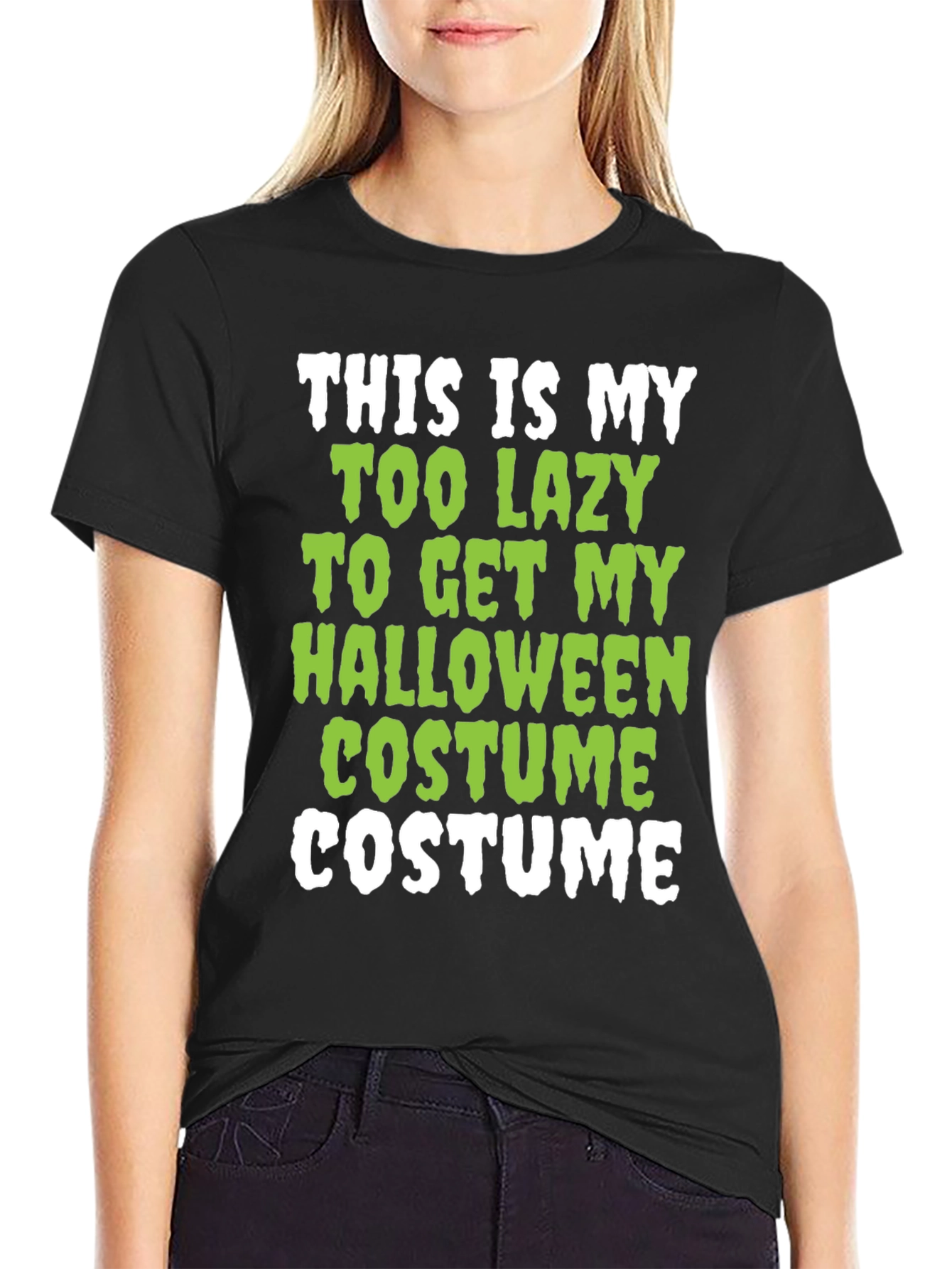 Camiseta Humor Halloween: Demasiado Perezoso Para Disfrazarme