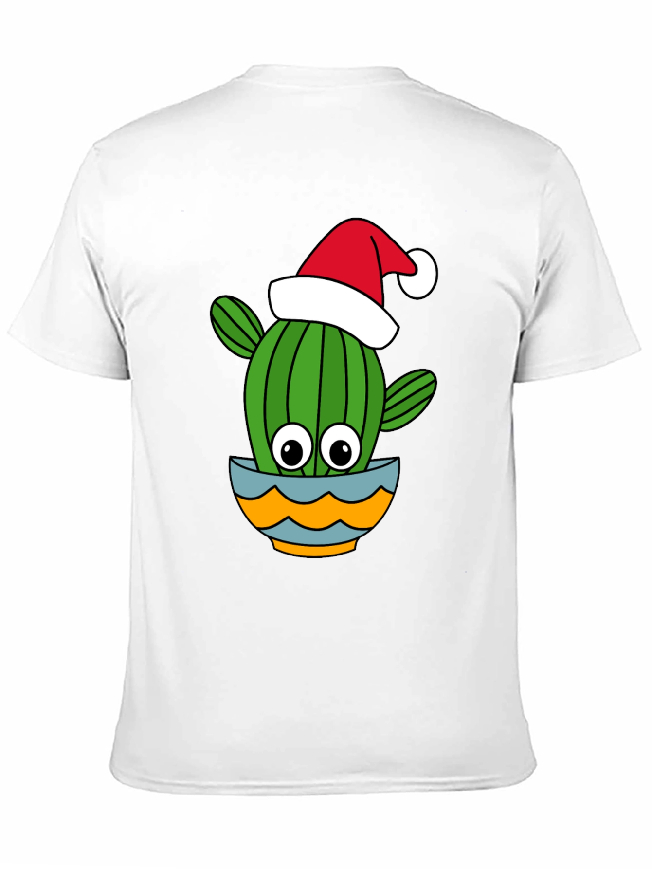 Camiseta Negra con Cactus Navideño