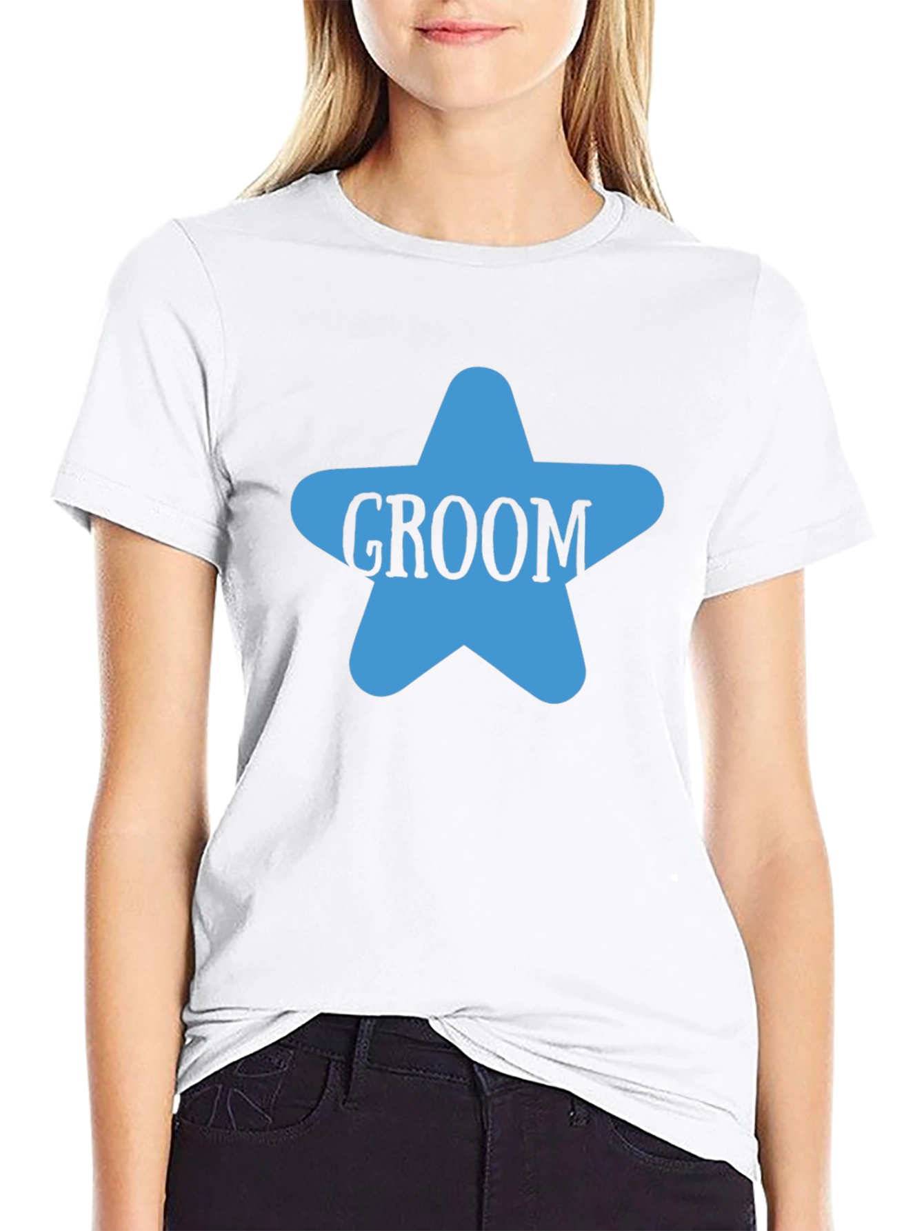 Camiseta Negra Groom Estrella Azul