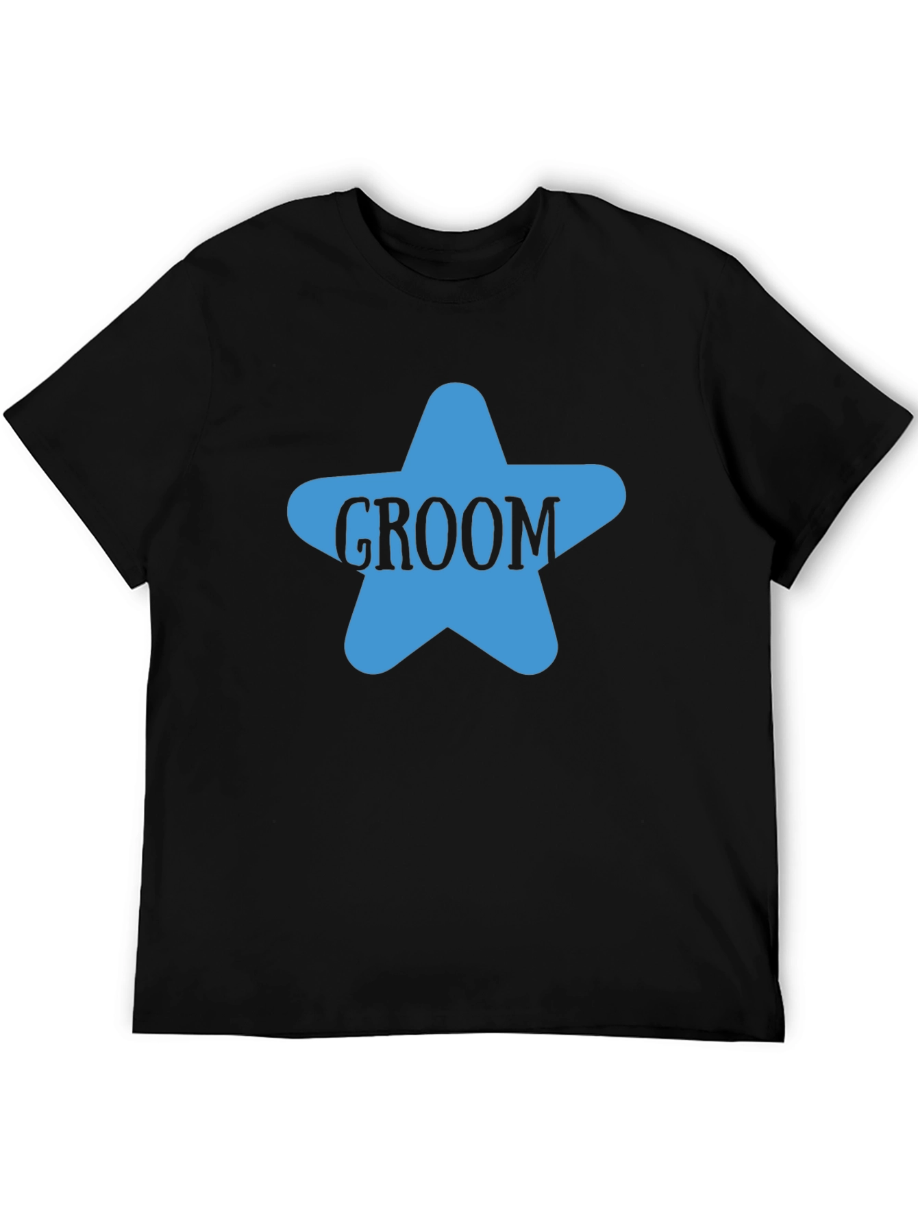 Camiseta Negra Groom Estrella Azul