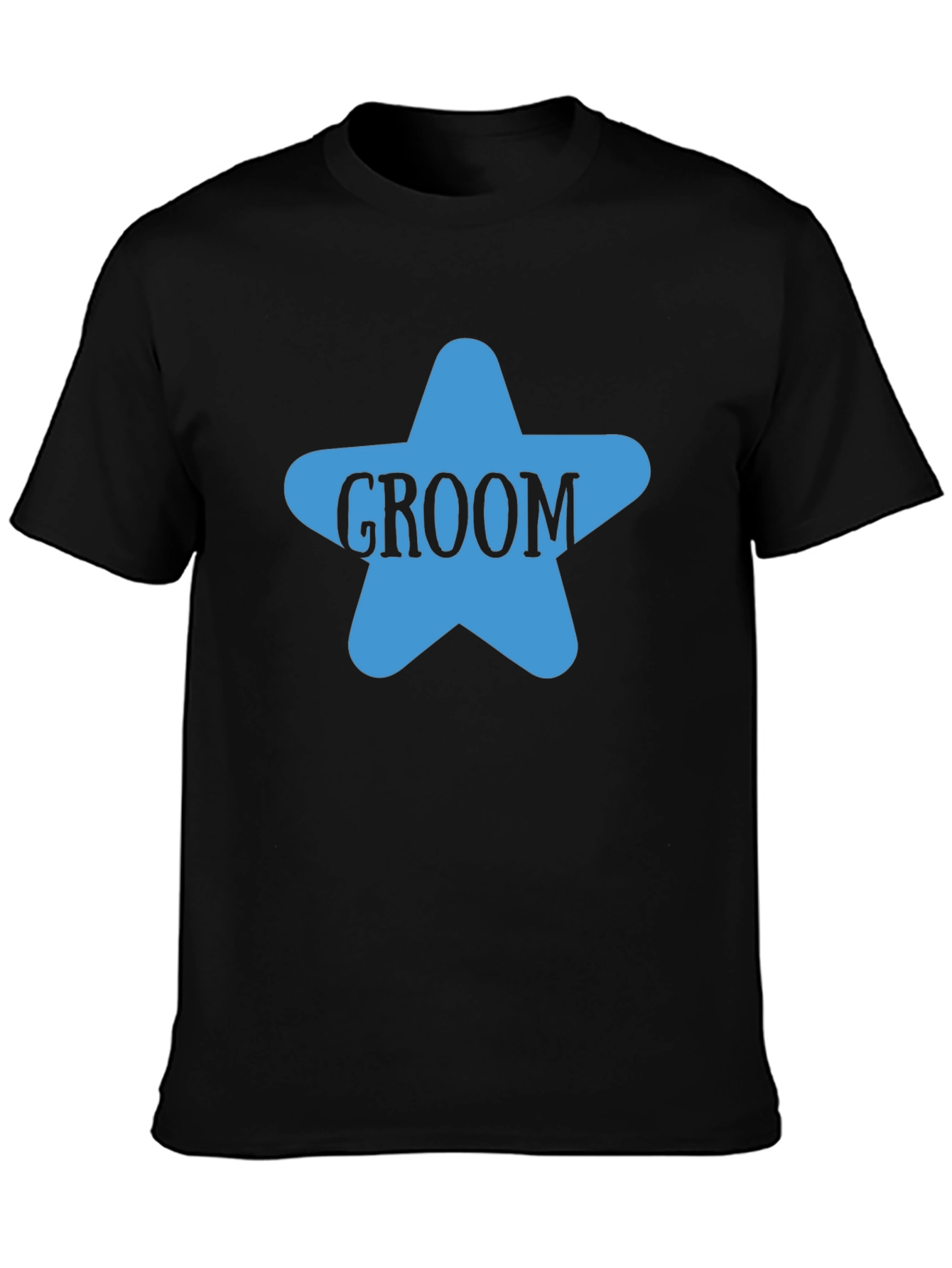 Camiseta Negra Groom Estrella Azul