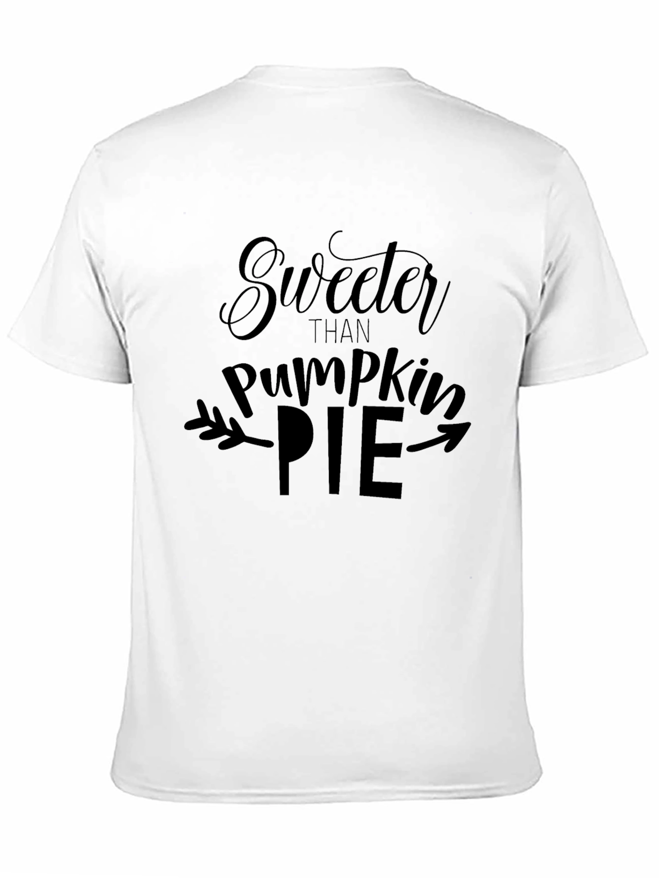 Camiseta Negra Más Dulce Que el Pastel de Calabaza