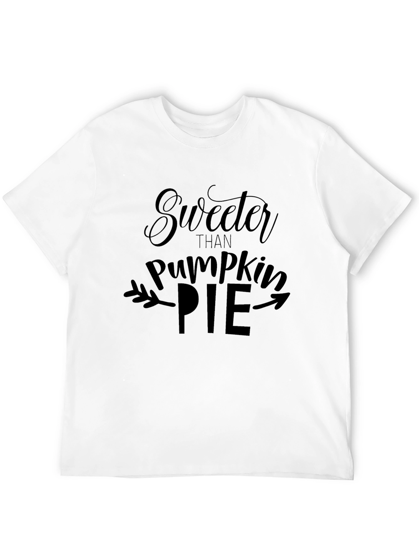 Camiseta Negra Más Dulce Que el Pastel de Calabaza