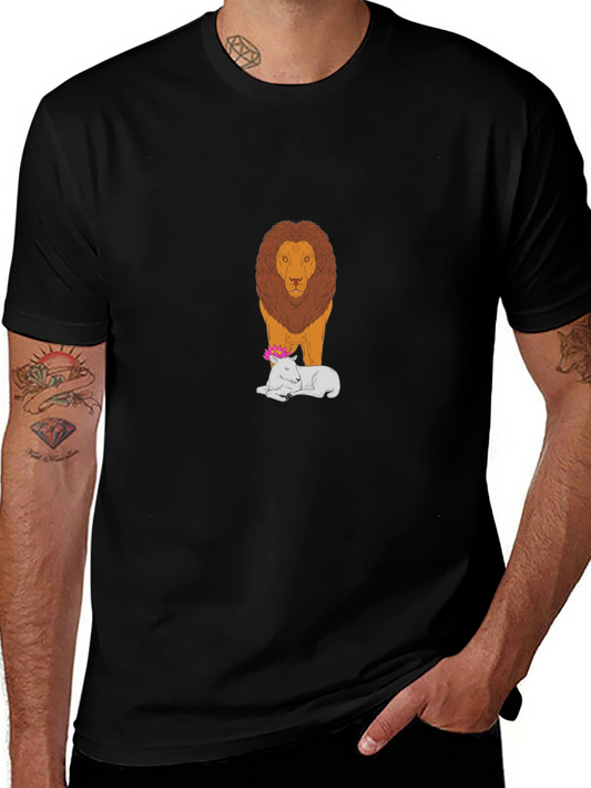 Camiseta Hombre León y Cordero