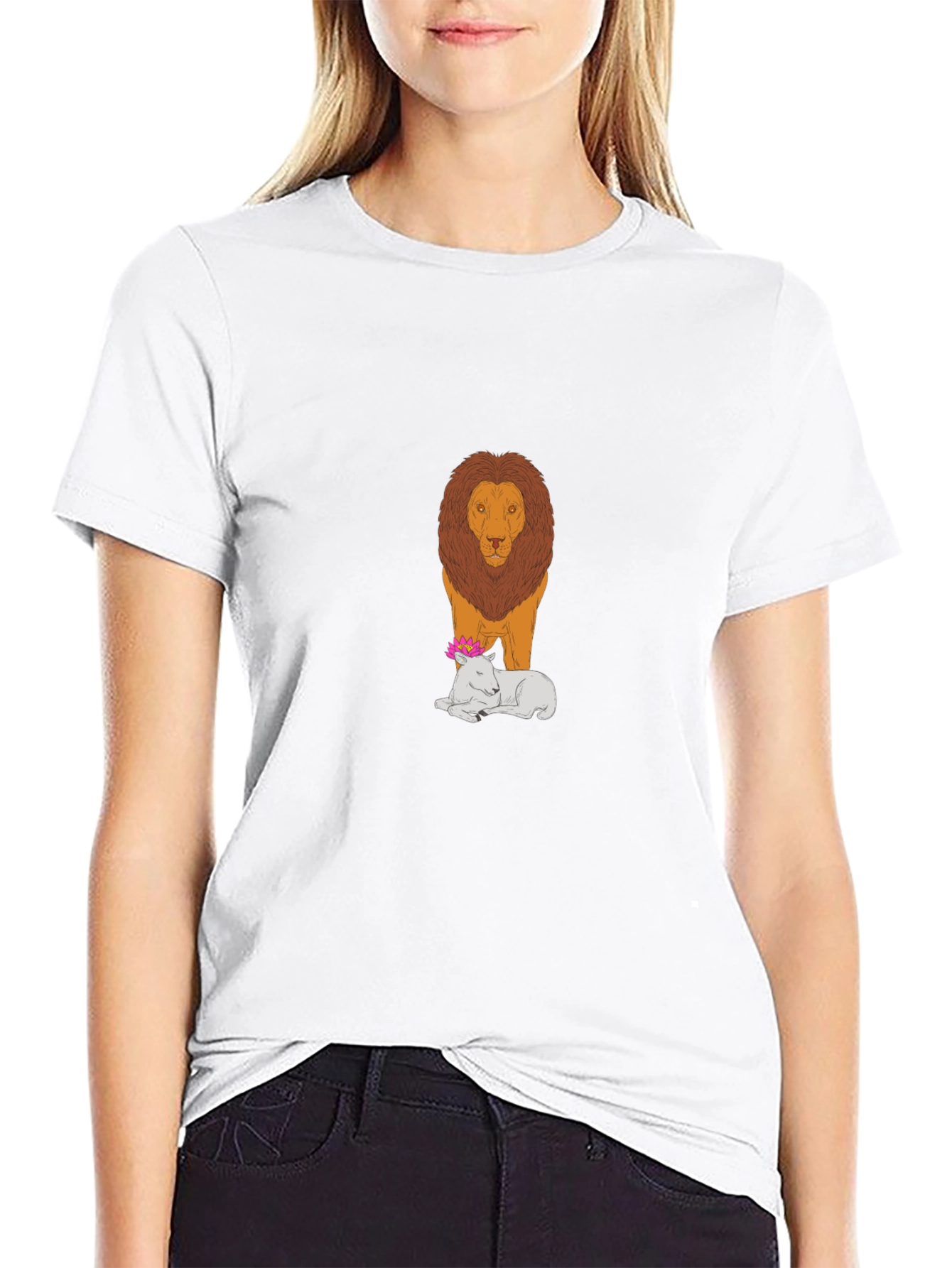 Camiseta Hombre León y Cordero