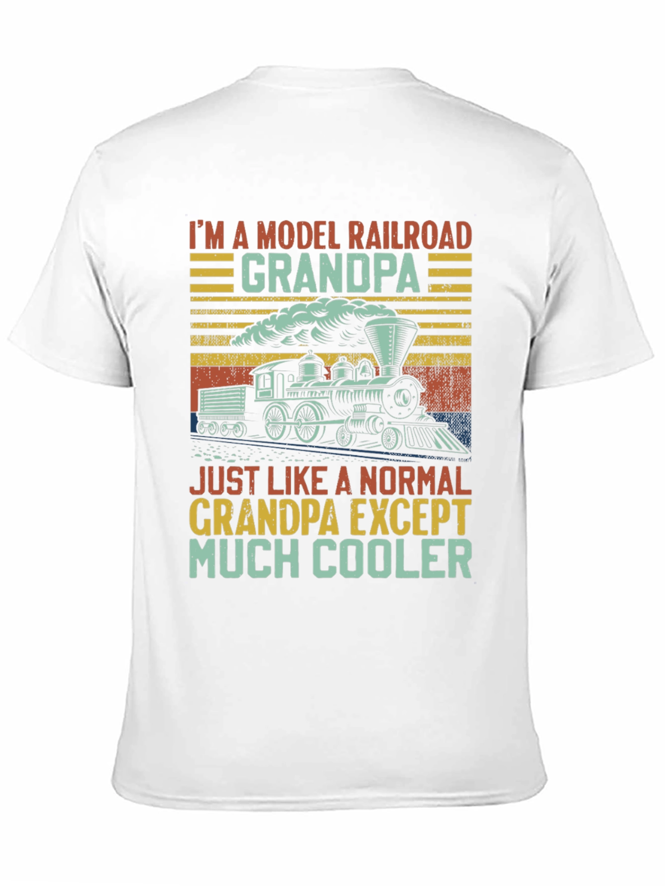 Camiseta Negra: Abuelo Ferrocarril Modelo Cool