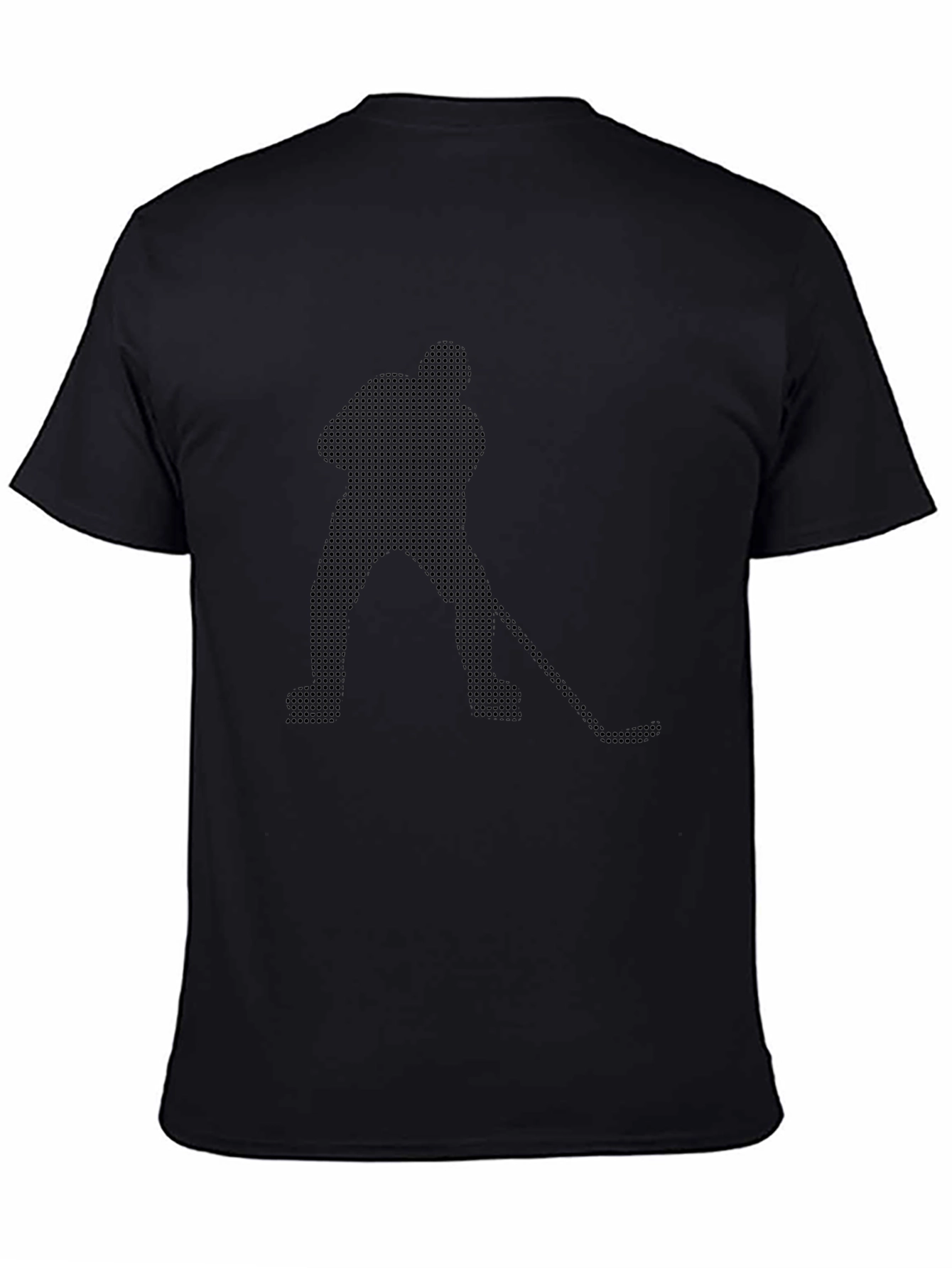 Camiseta Negra Hombre Hockey Estilo Pixelado
