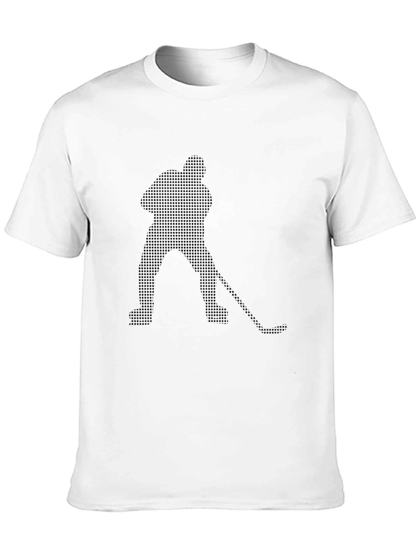 Camiseta Negra Hombre Hockey Estilo Pixelado