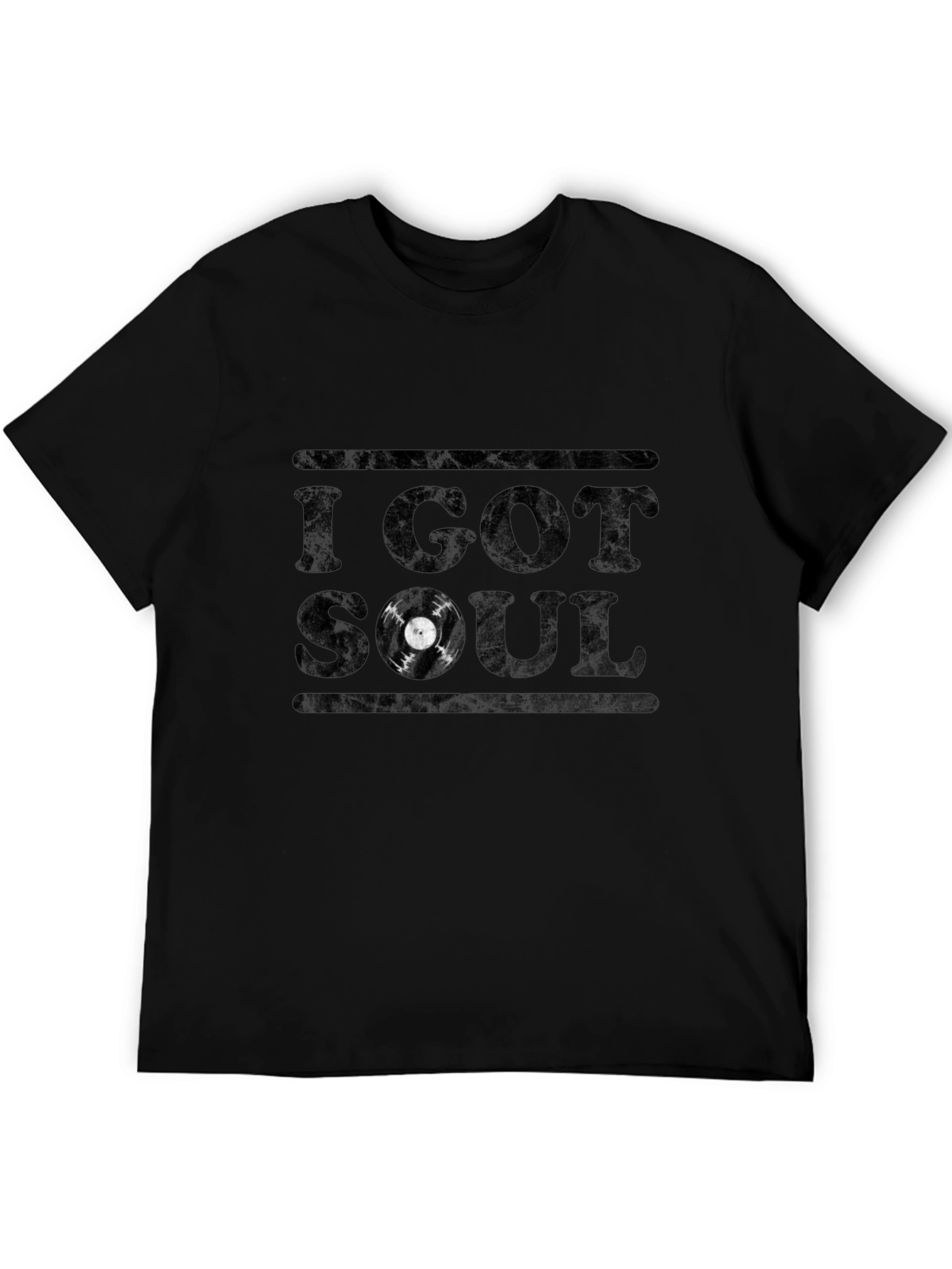 Camiseta Negra I Got Soul Diseño Vinilo