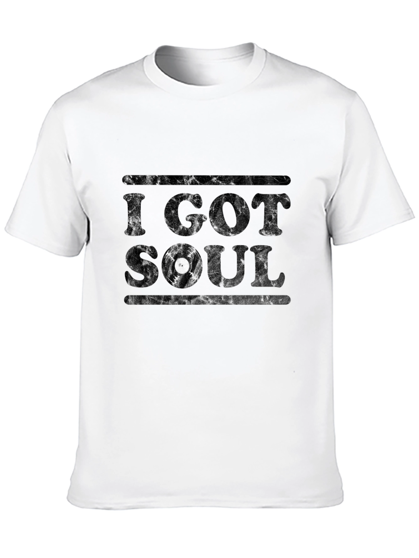 Camiseta Negra I Got Soul Diseño Vinilo
