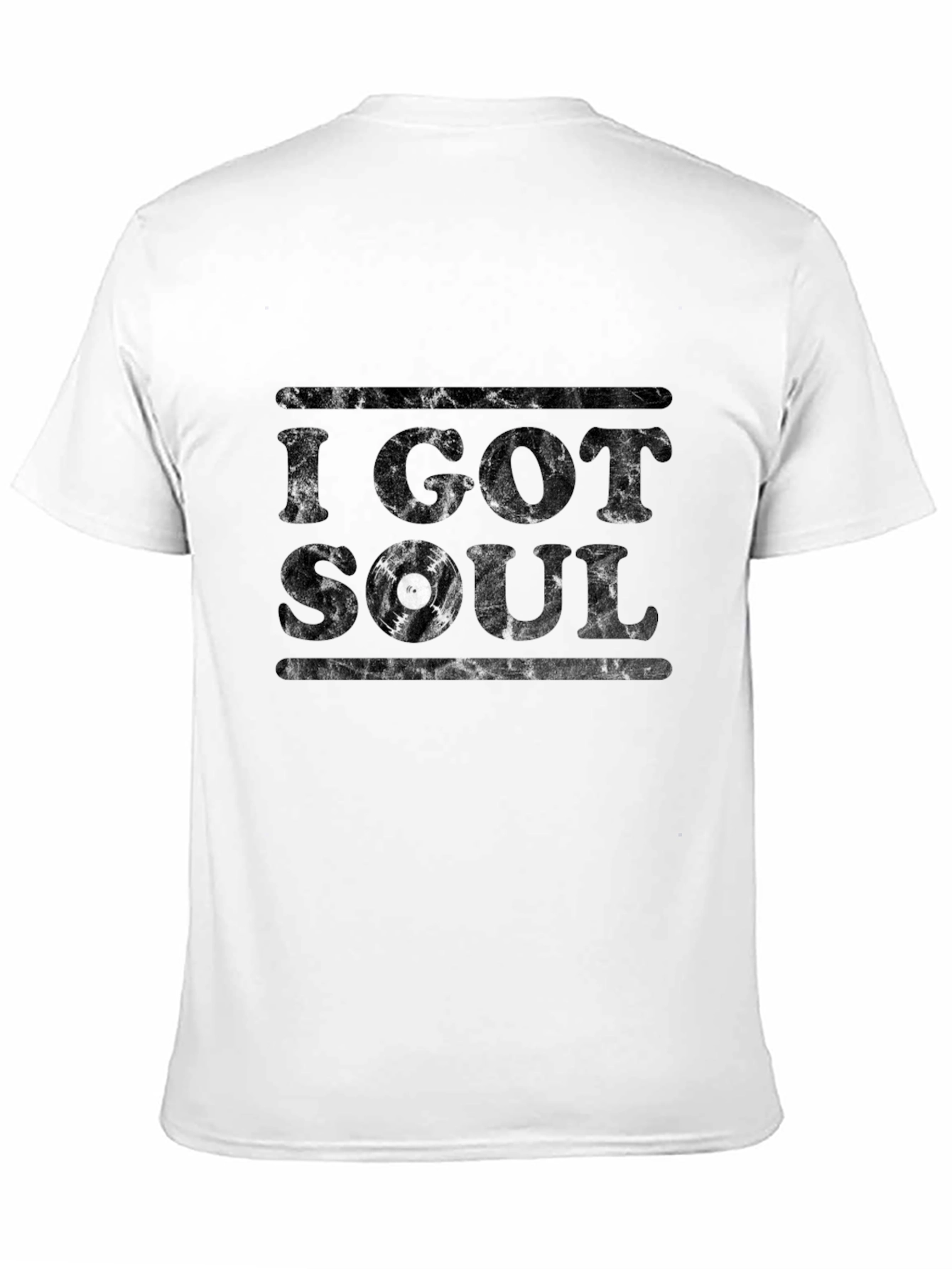 Camiseta Negra I Got Soul Diseño Vinilo