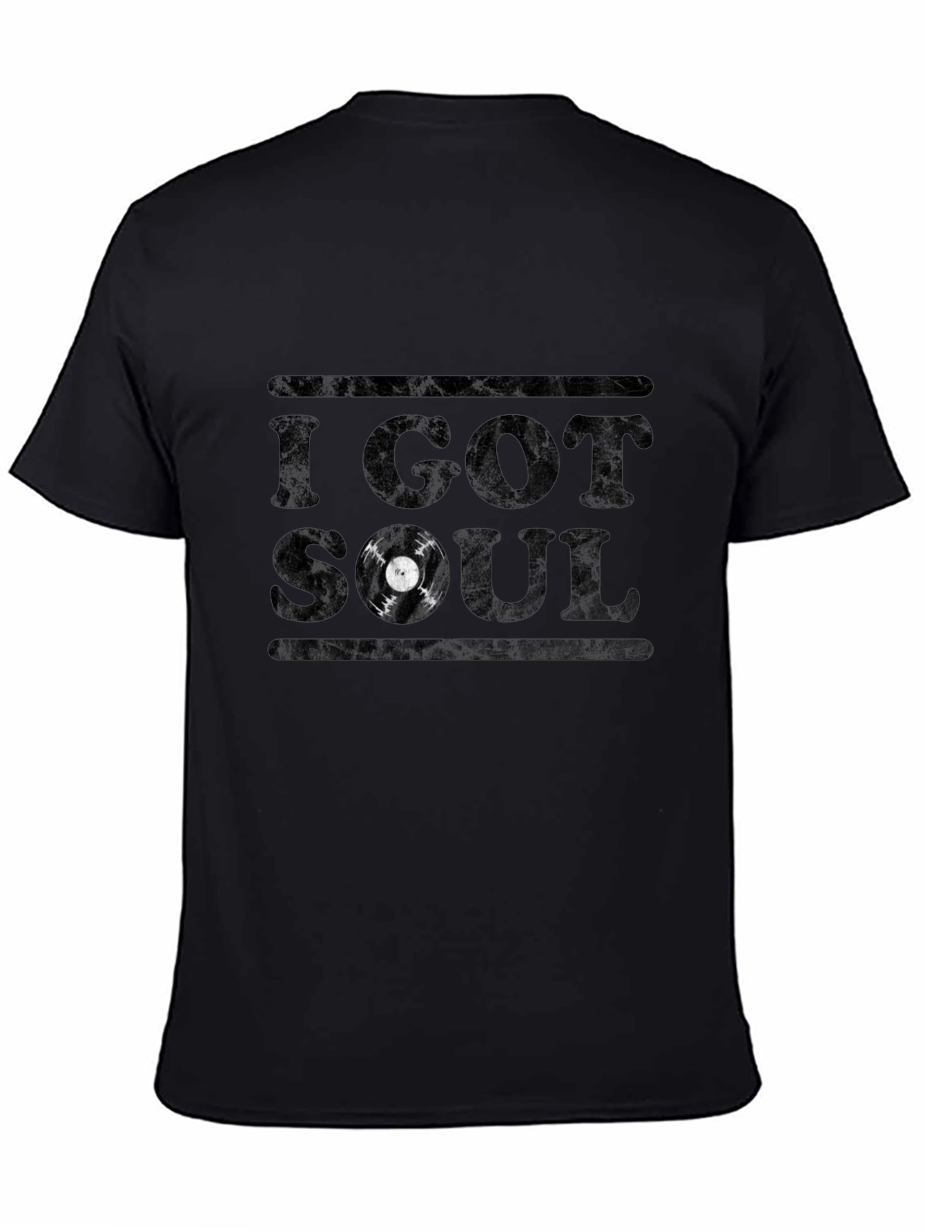 Camiseta Negra I Got Soul Diseño Vinilo