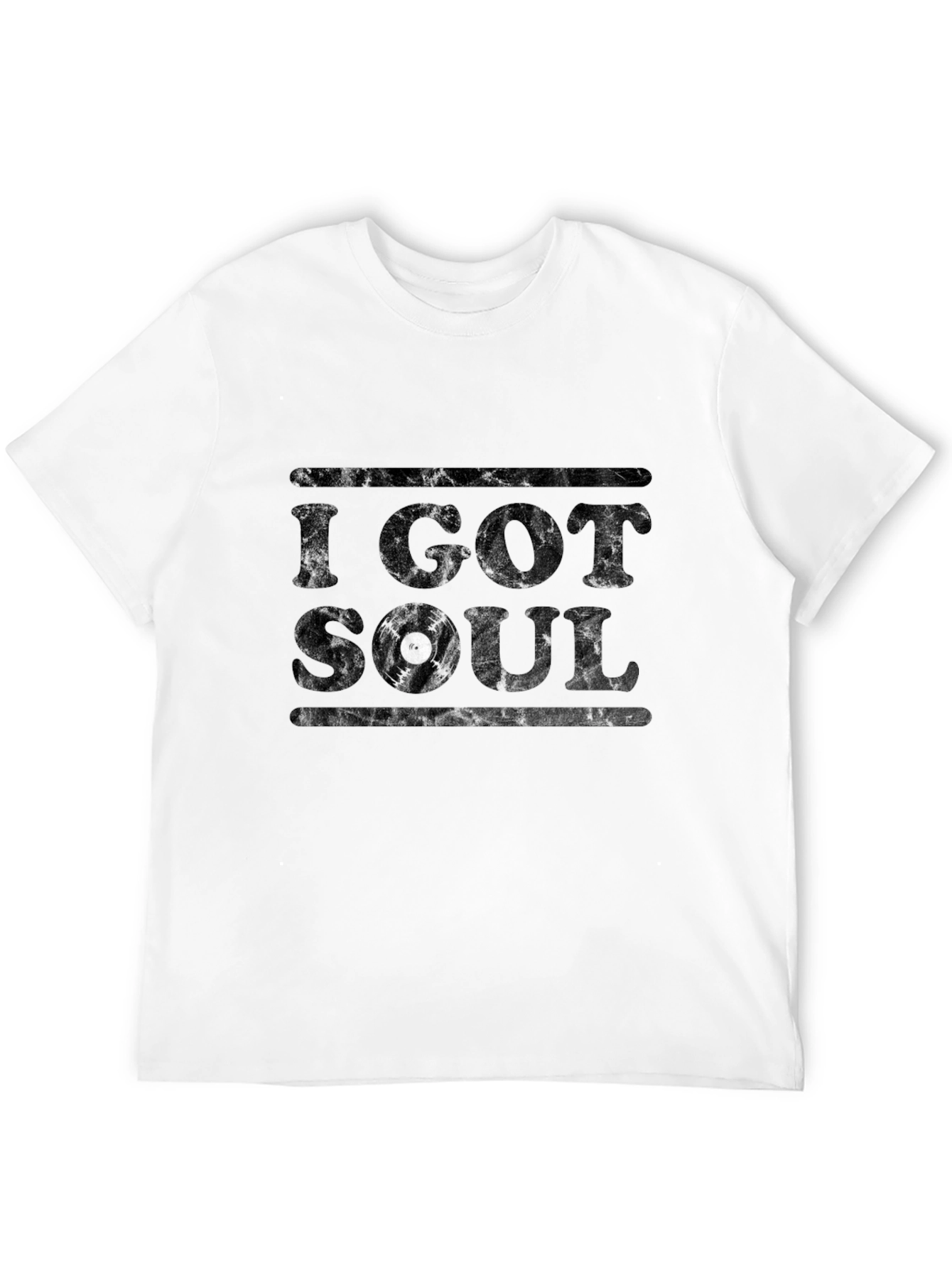 Camiseta Negra I Got Soul Diseño Vinilo
