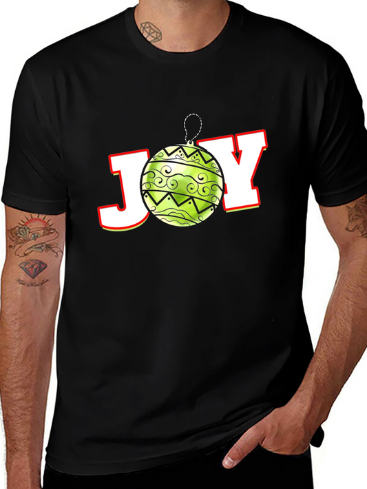 Camiseta Negra Festiva de Navidad JOY