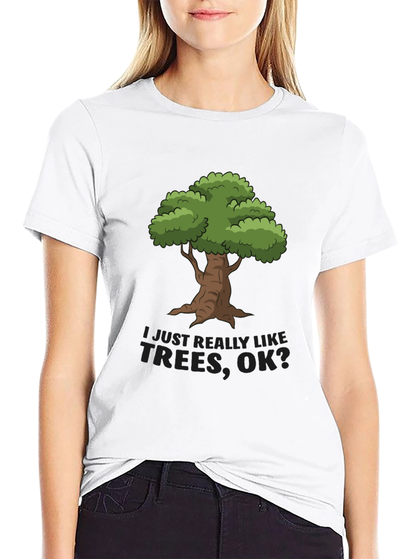 Camiseta Negra con Diseño de Árbol