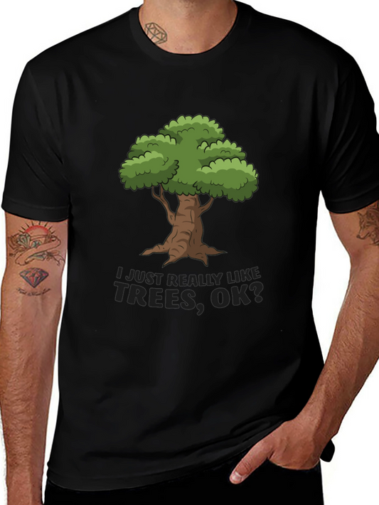 Camiseta Negra con Diseño de Árbol