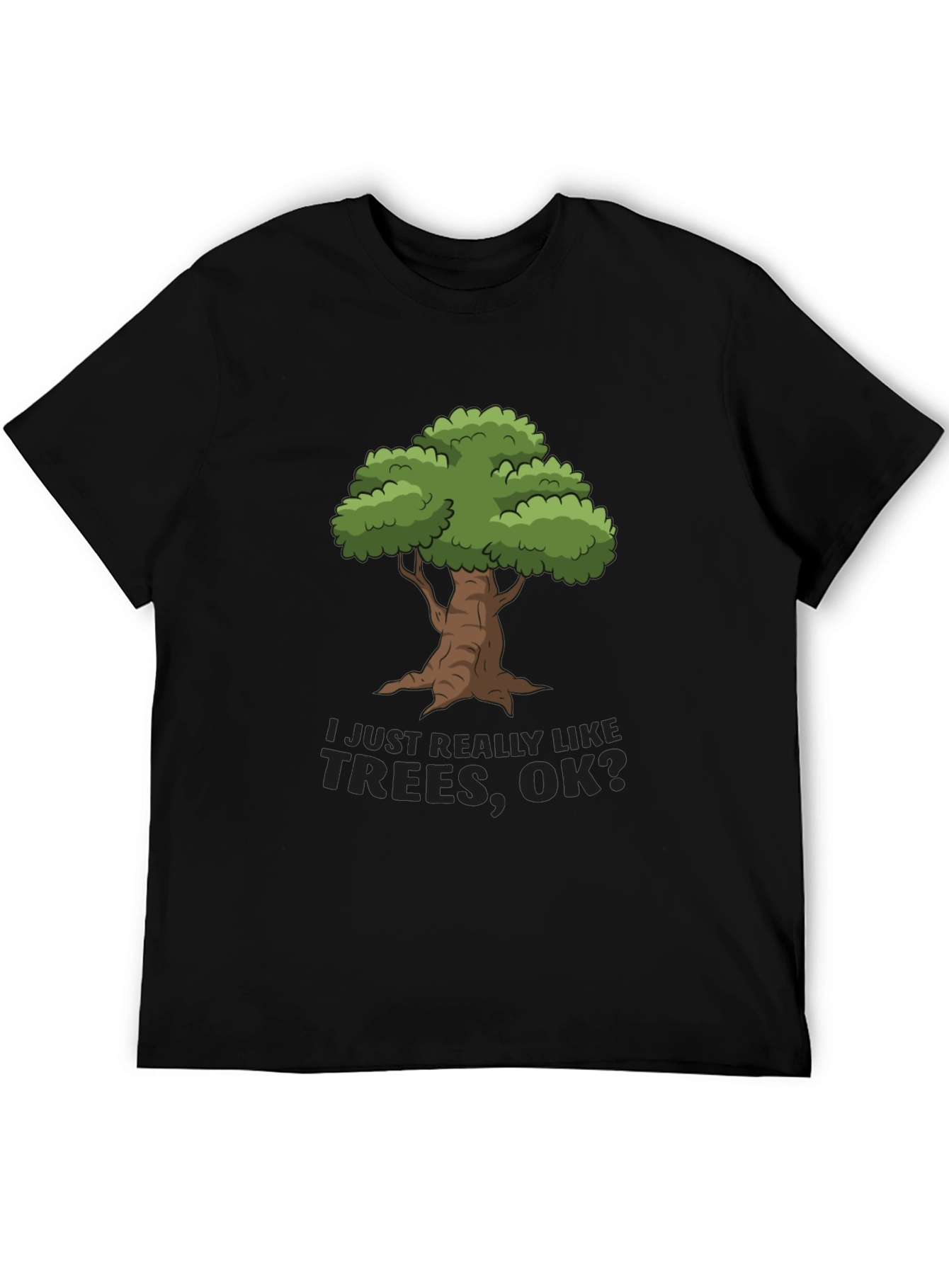 Camiseta Negra con Diseño de Árbol