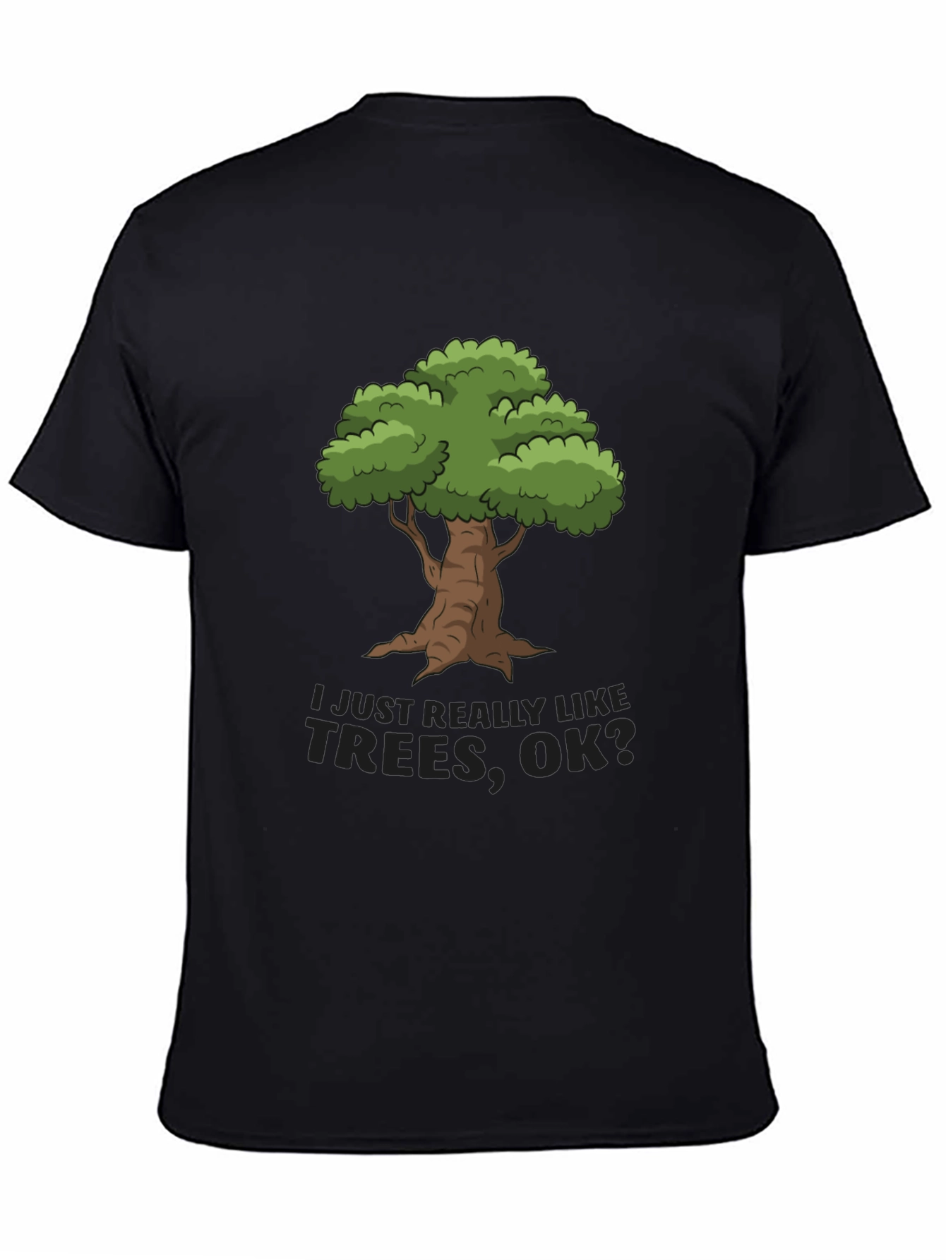 Camiseta Negra con Diseño de Árbol