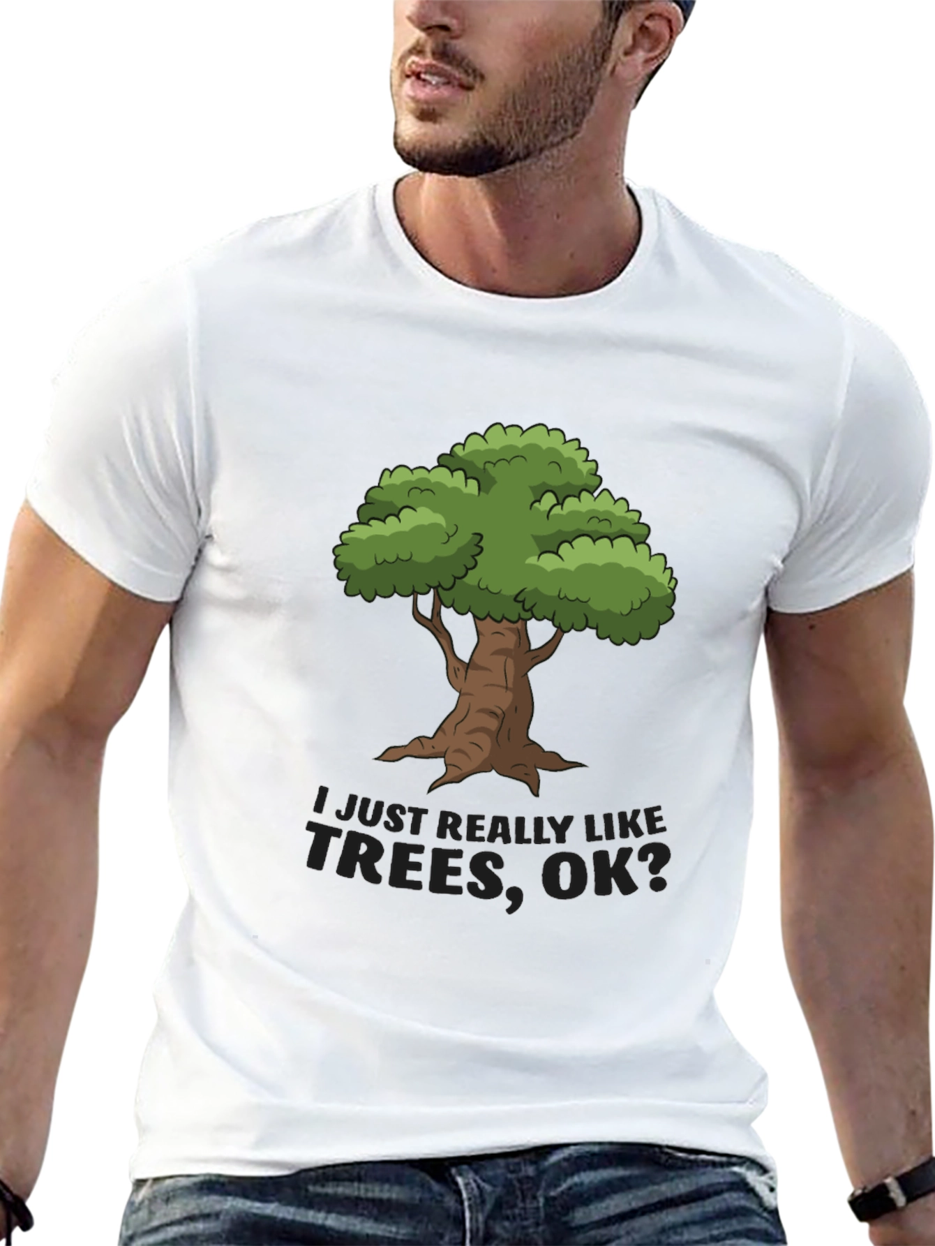 Camiseta Negra con Diseño de Árbol