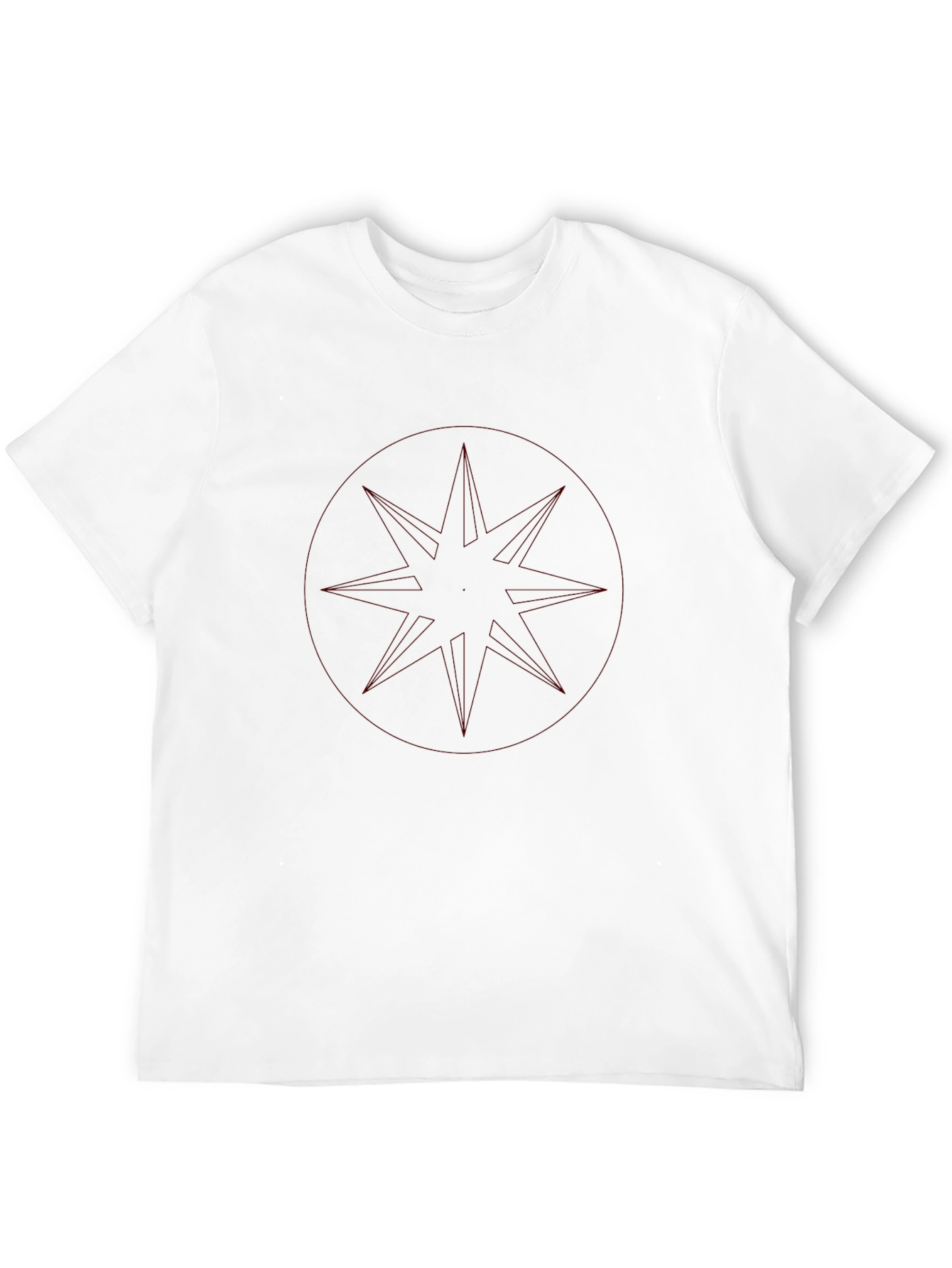 Camiseta Negra con Diseño Circular Abstracto