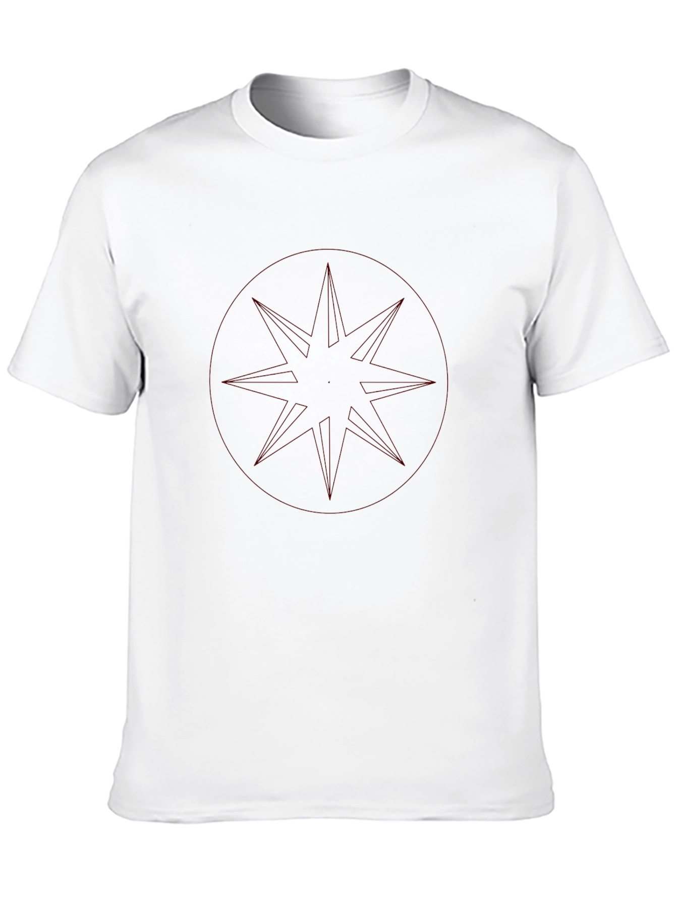 Camiseta Negra con Diseño Circular Abstracto