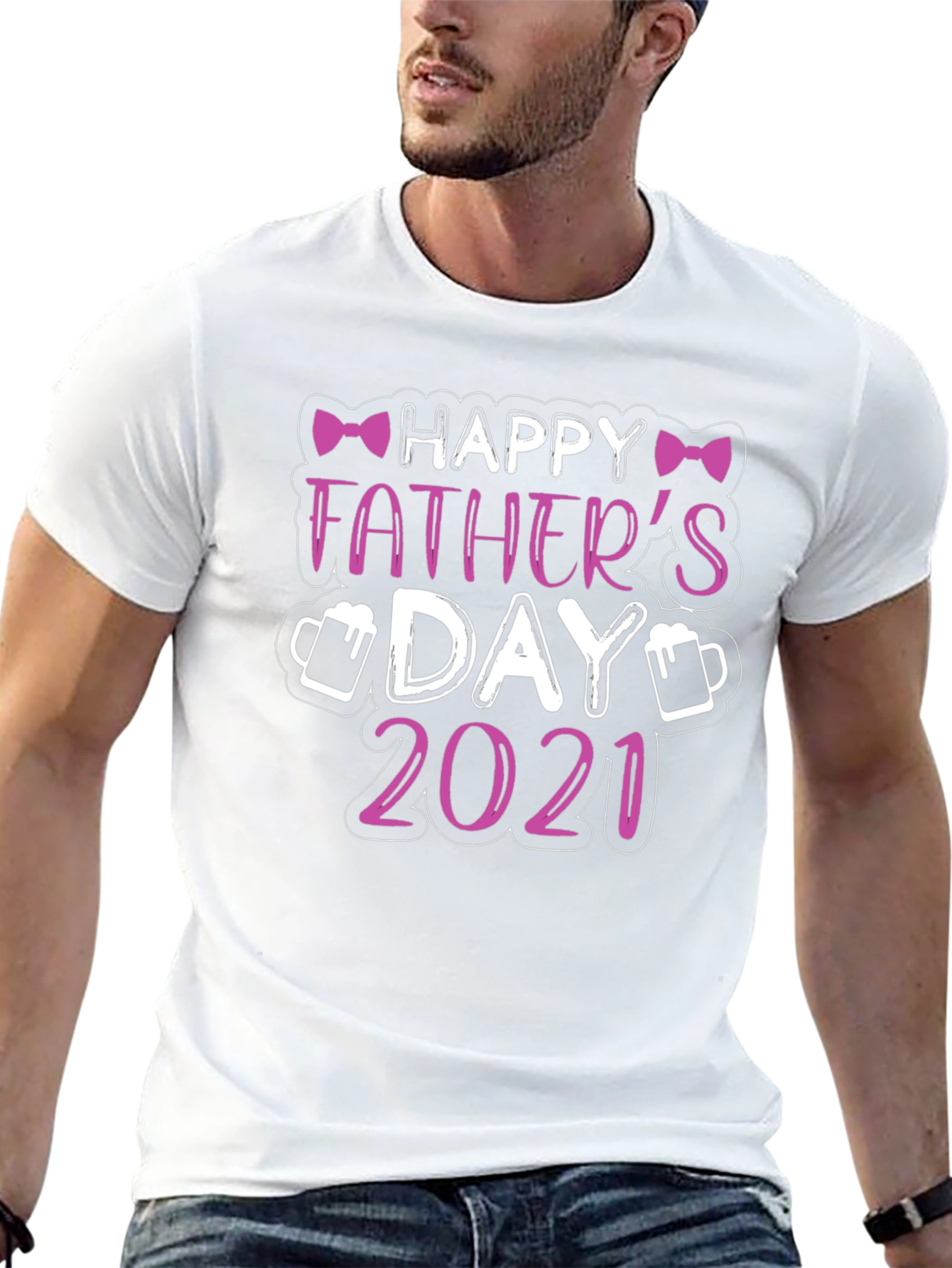 Camiseta Negra Feliz Día del Padre 2021