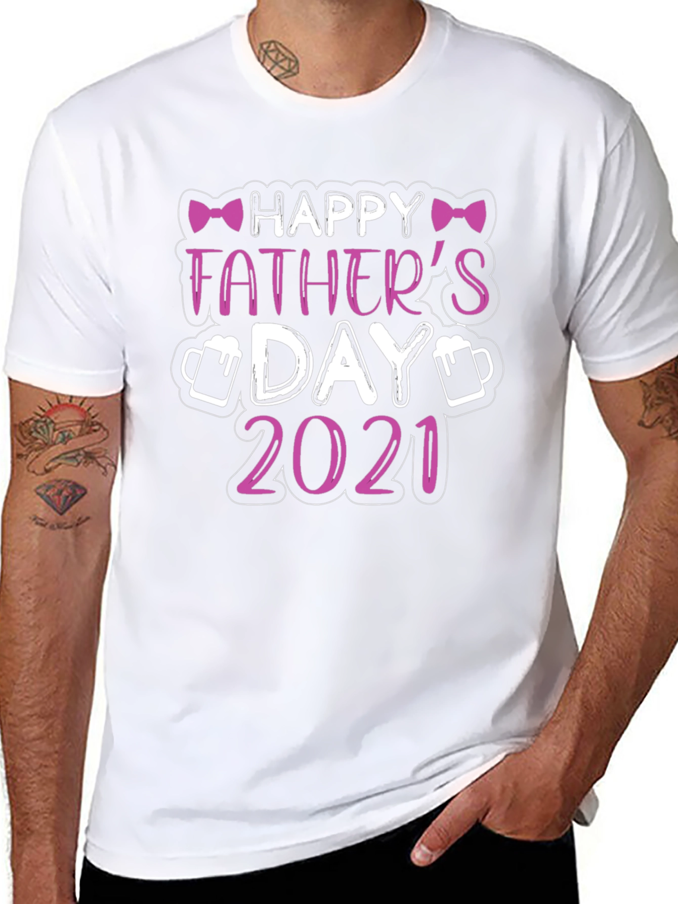 Camiseta Negra Feliz Día del Padre 2021