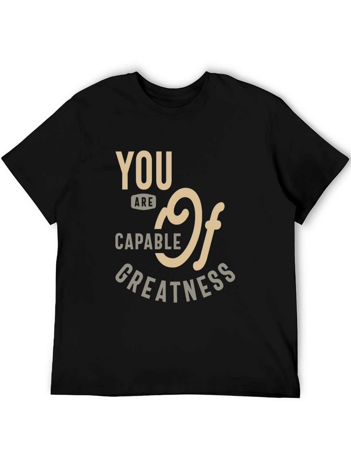 Camiseta Negra: Eres Capaz de Grandeza