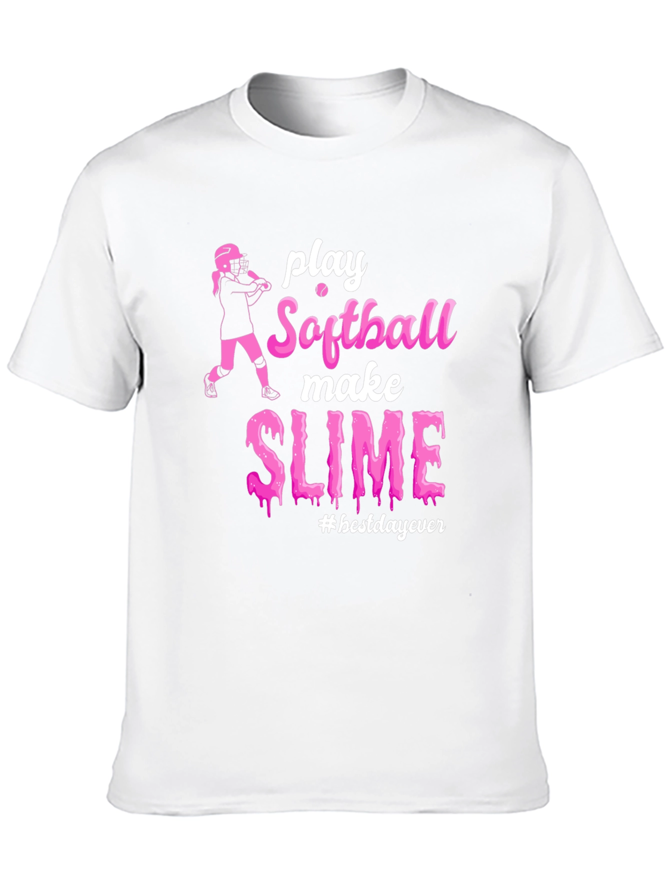 Camiseta Negra Softball Slime #bestdayever