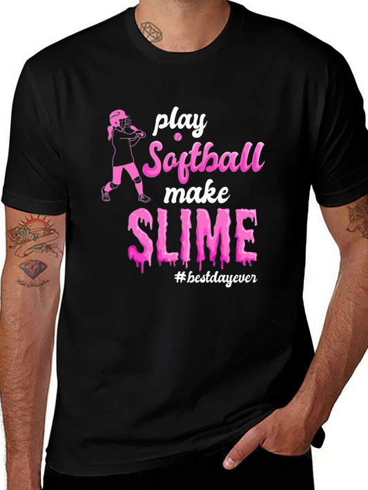 Camiseta Negra Softball Slime #bestdayever