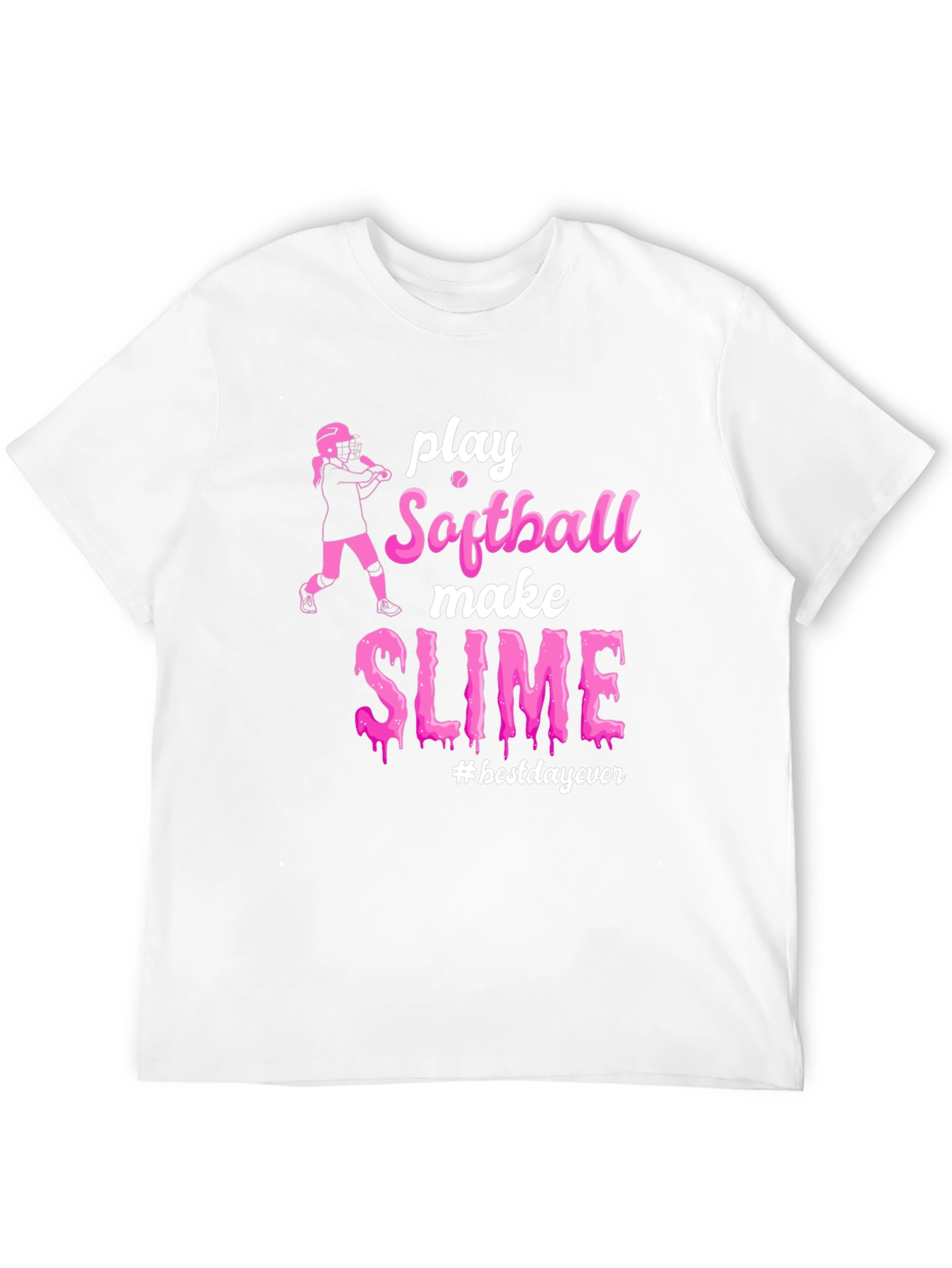 Camiseta Negra Softball Slime #bestdayever