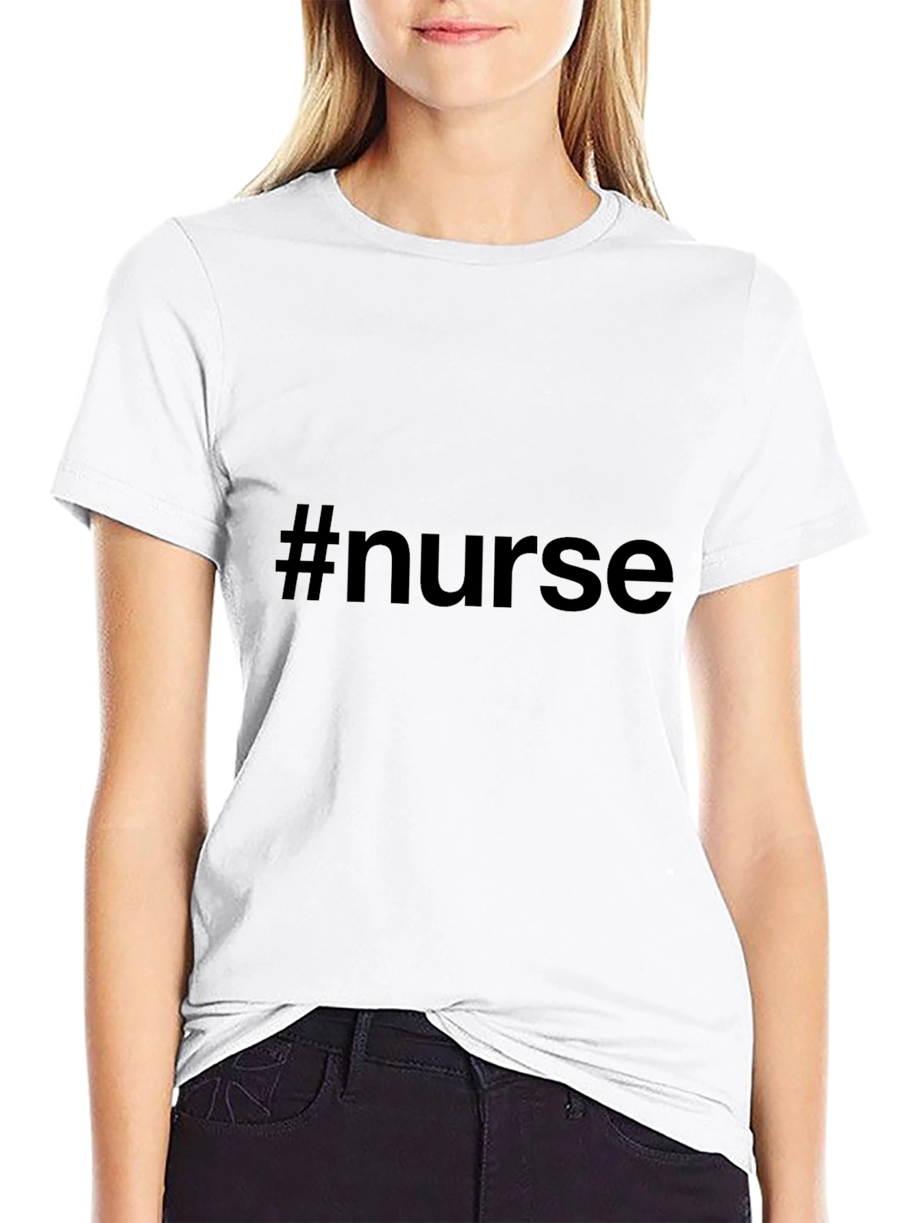 Camiseta Negra #nurse Unisex