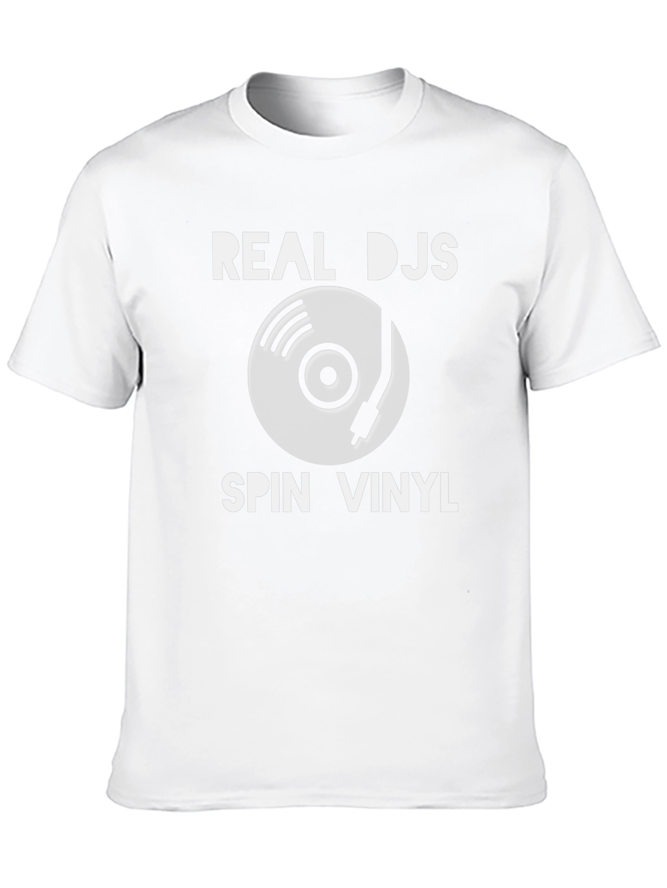 Camiseta Negra: Real DJs Spin Vinyl