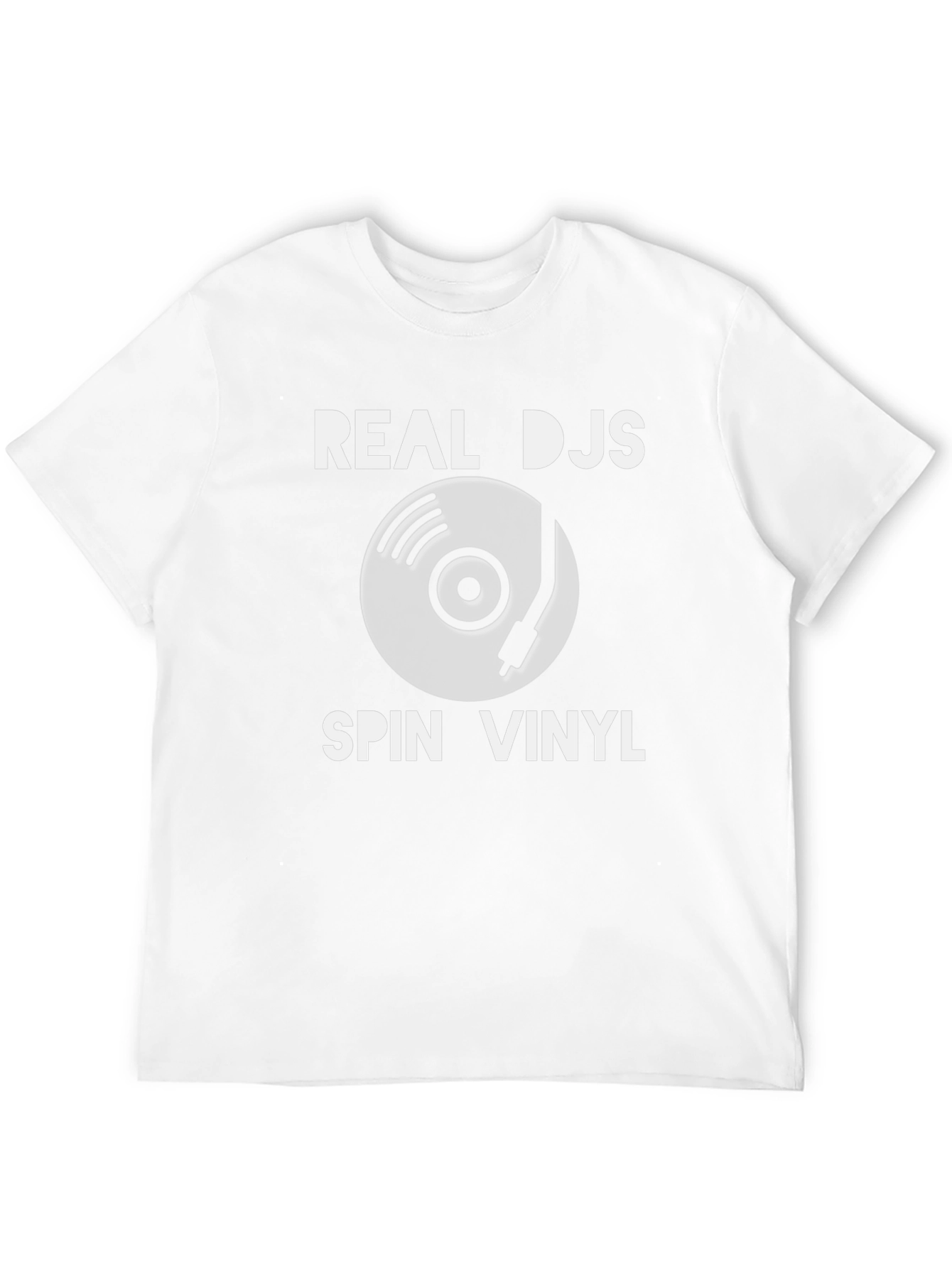 Camiseta Negra: Real DJs Spin Vinyl