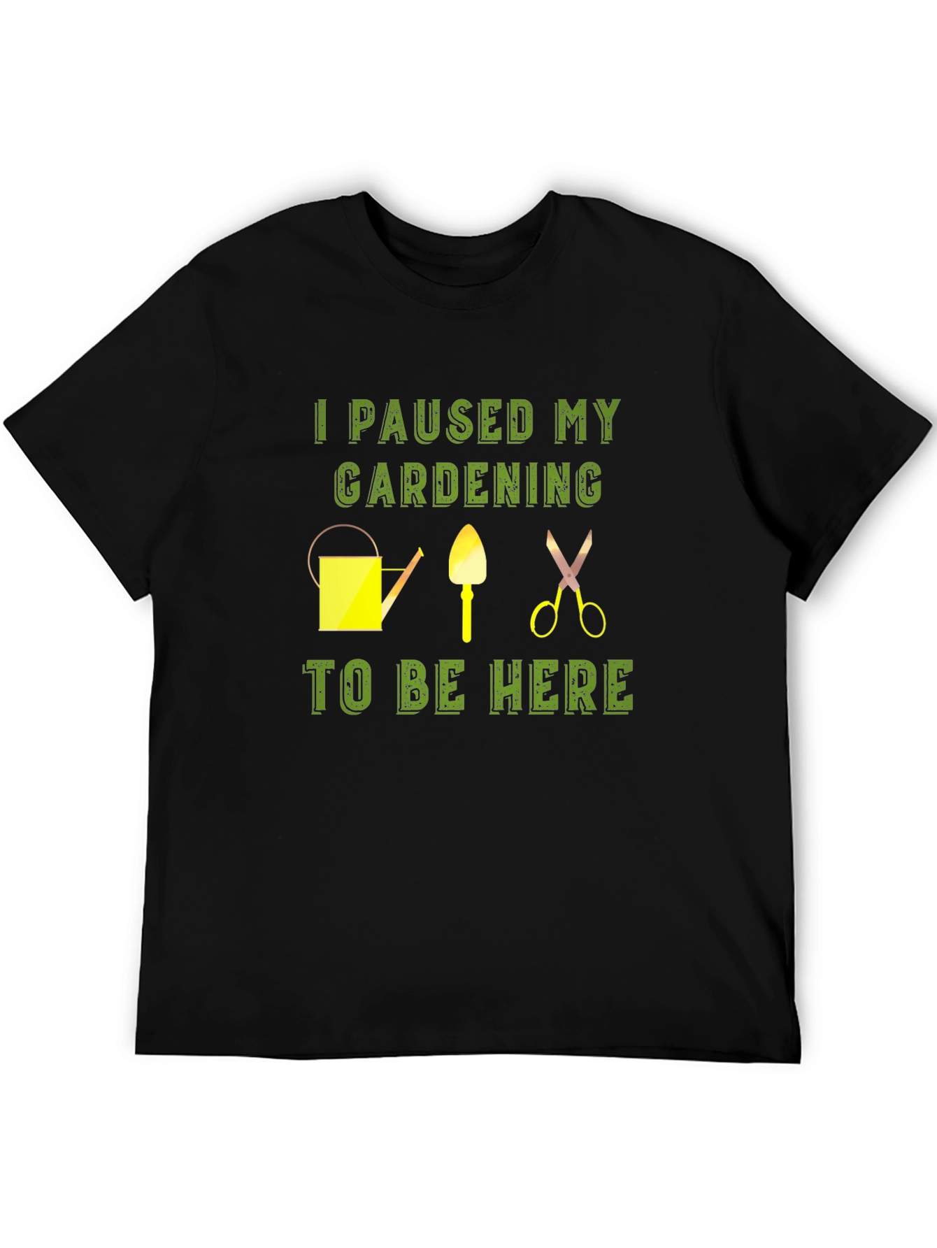 Camiseta Negra con Diseño de Jardinería