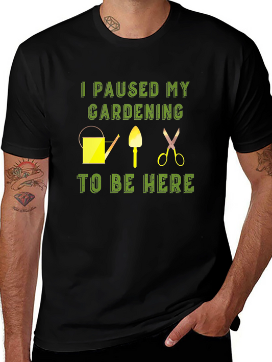 Camiseta Negra con Diseño de Jardinería