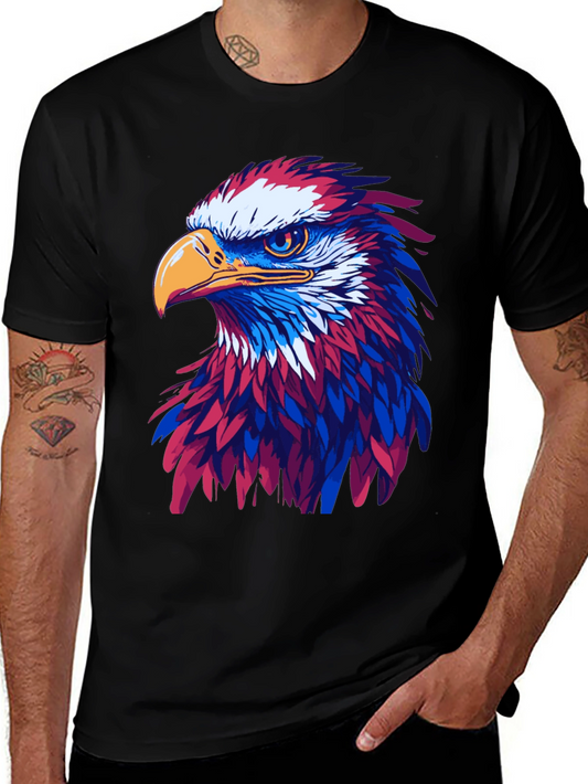 Camiseta Negra con Águila Patriótica