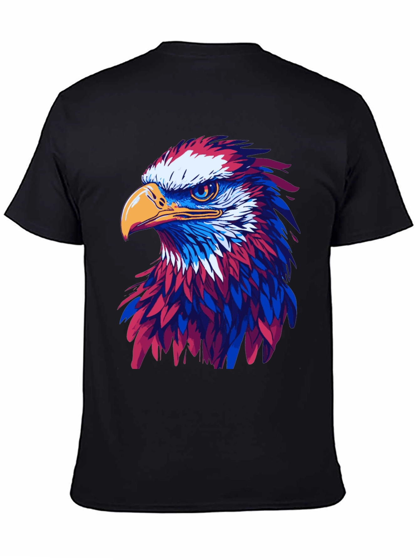 Camiseta Negra con Águila Patriótica