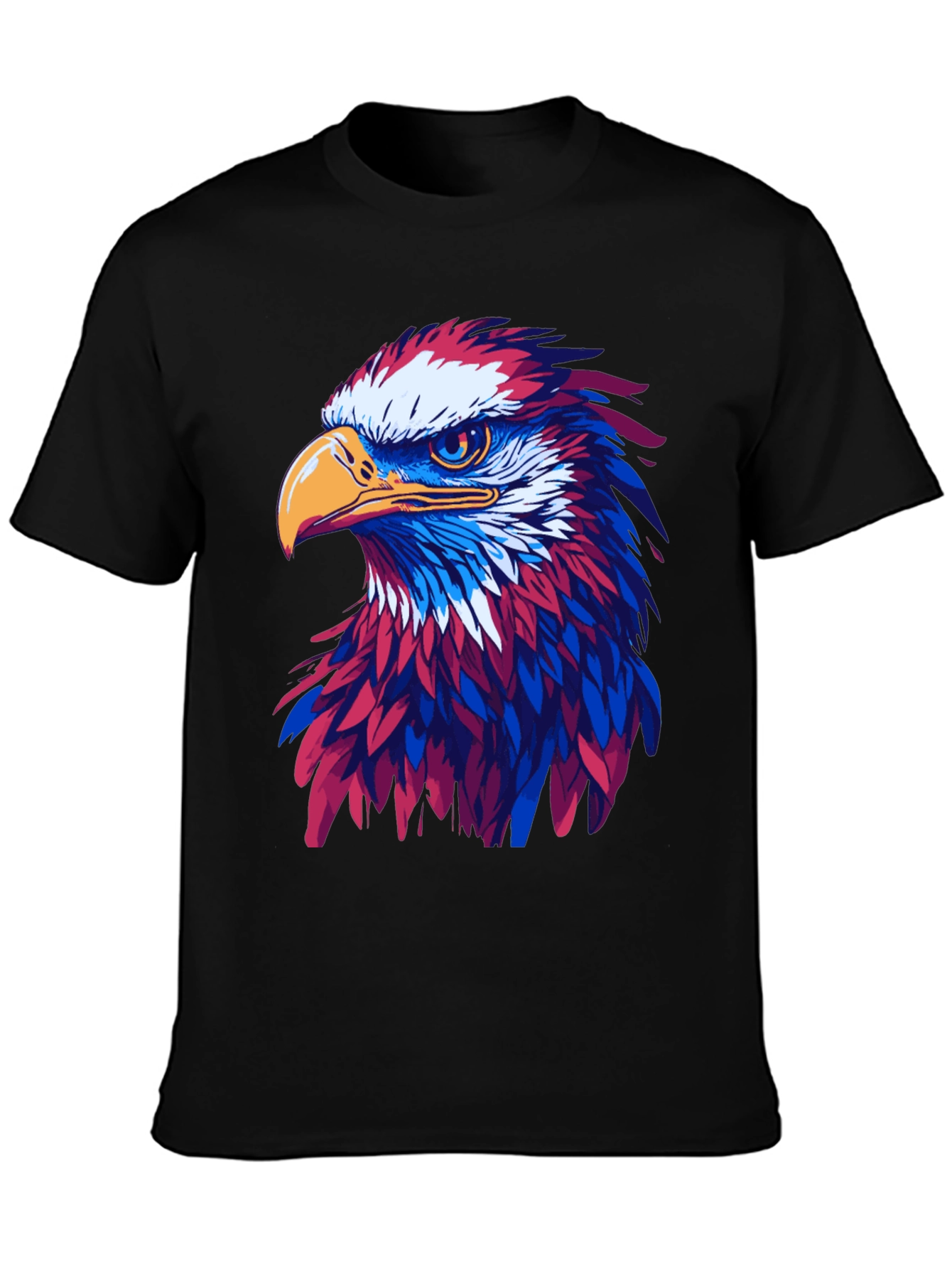 Camiseta Negra con Águila Patriótica