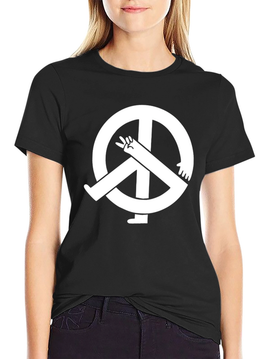 Camiseta Negra Peace Sign para Hombre