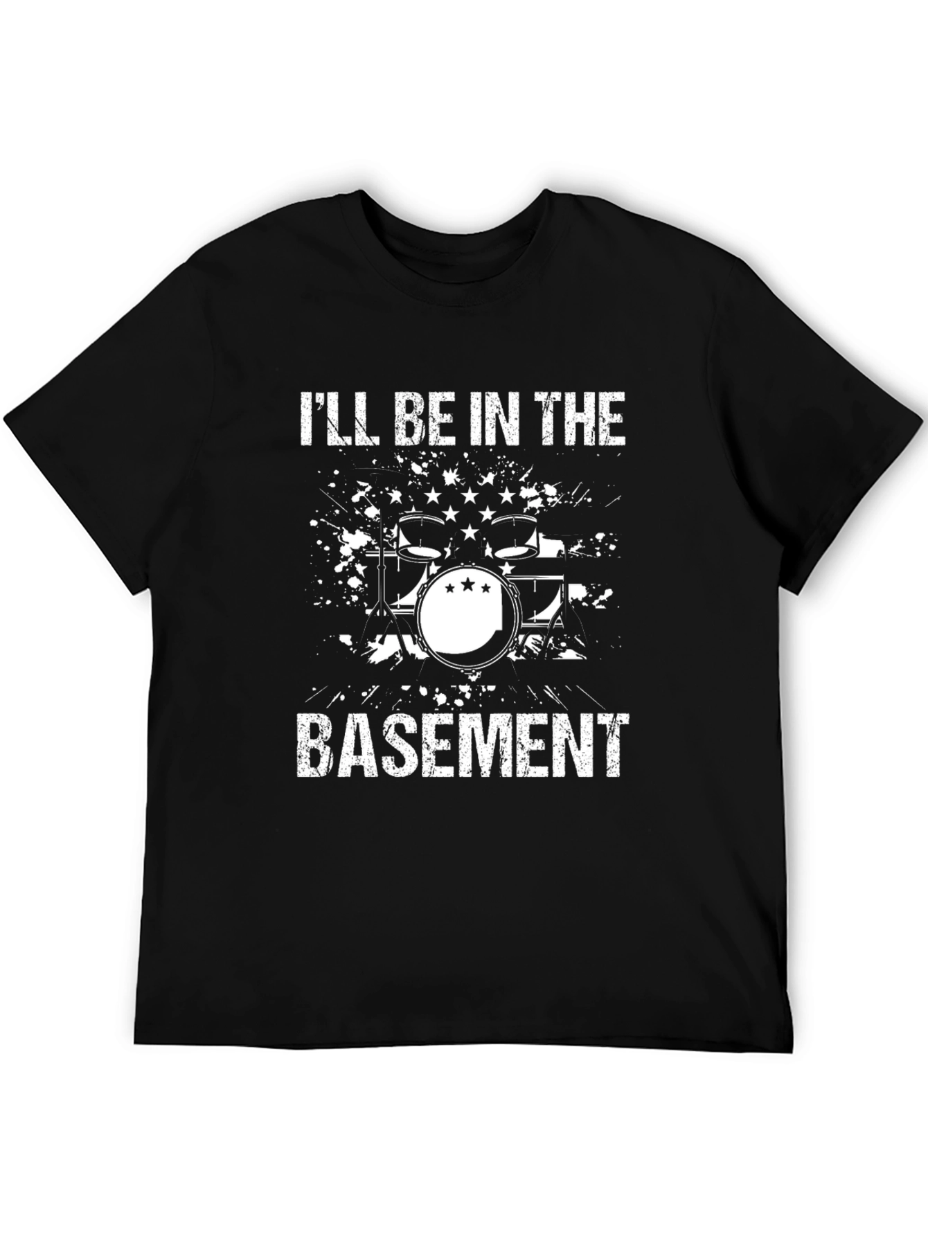 Camiseta Negra Ill Be in the Basement Batería