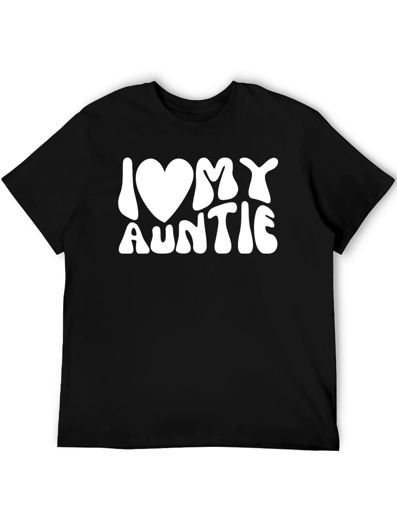 Camiseta Negra Amo a Mi Tía - Regalo Familiar