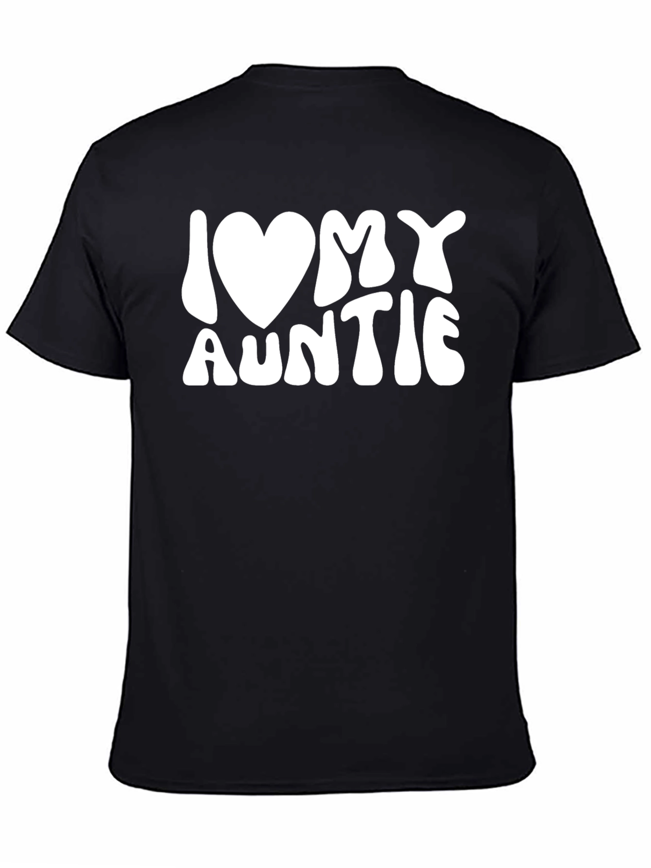 Camiseta Negra Amo a Mi Tía - Regalo Familiar