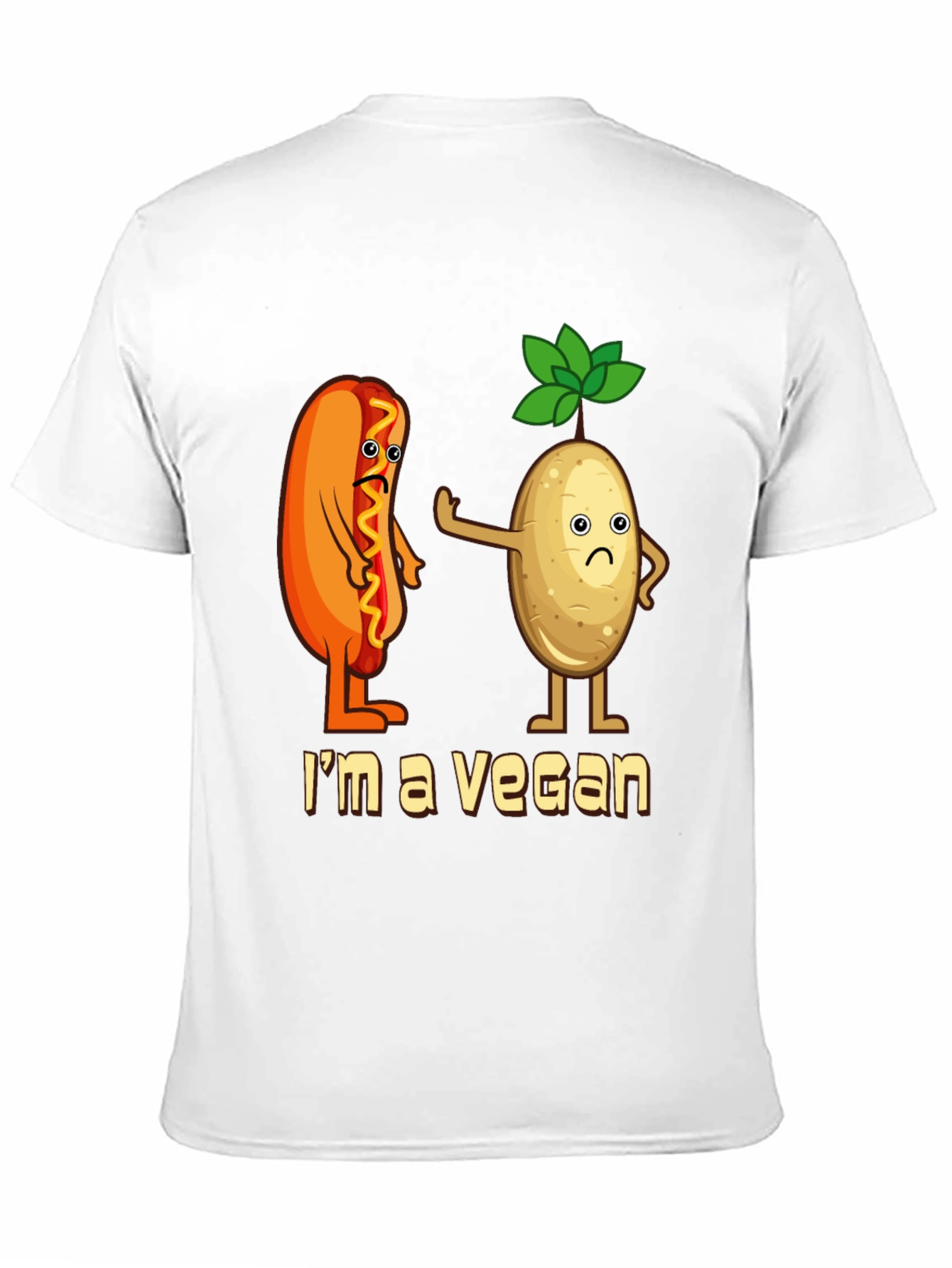 Camiseta Negra Vegana con Diseño Divertido