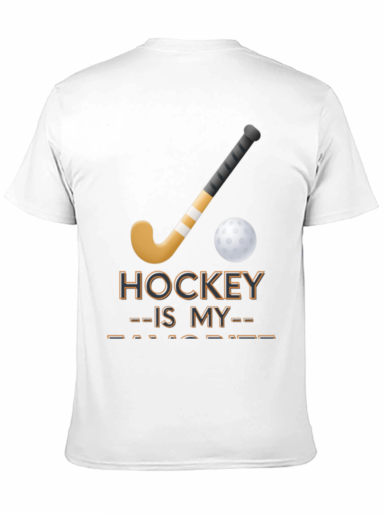 Camiseta Negra con Diseño de Hockey